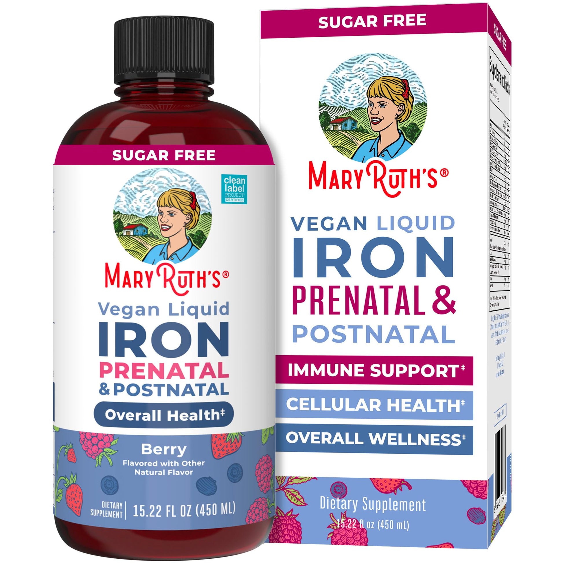 MaryRuth Organics | Liquid Iron Supplement Prenatal & Postnatal for Pregnant & Lactating | Iron Deficiency | Immune Support | Sugar/Gluten Free | Vegan | Non-GMO | 15.22 Fl Oz MARYRUTH'S buy supplements canada