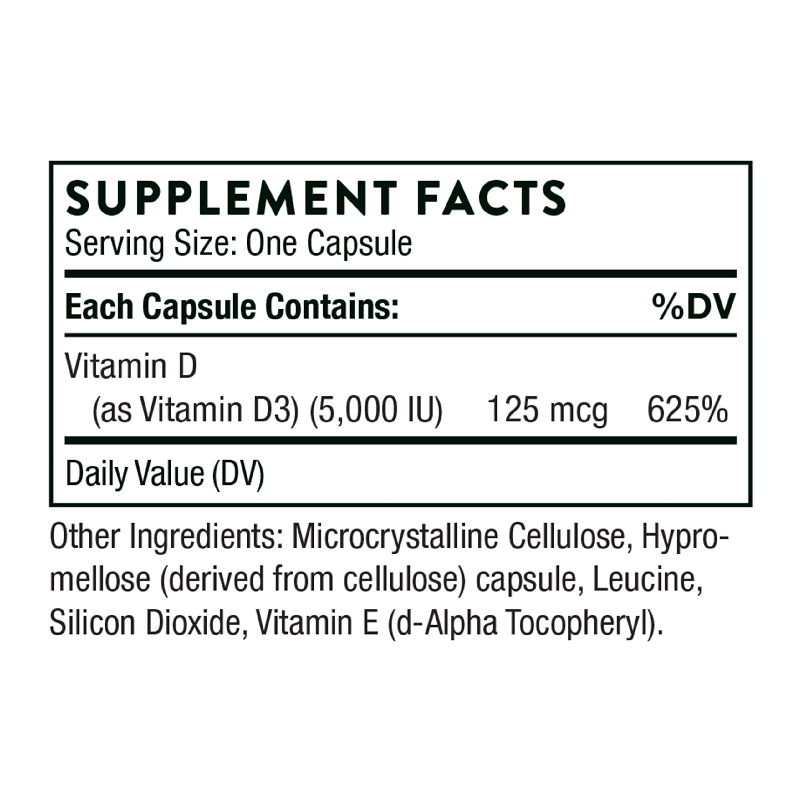 THORNE Vitamin D-5000 - Vitamin D3 Supplement - Support Healthy Bones, Teeth THORNE buy supplements canada