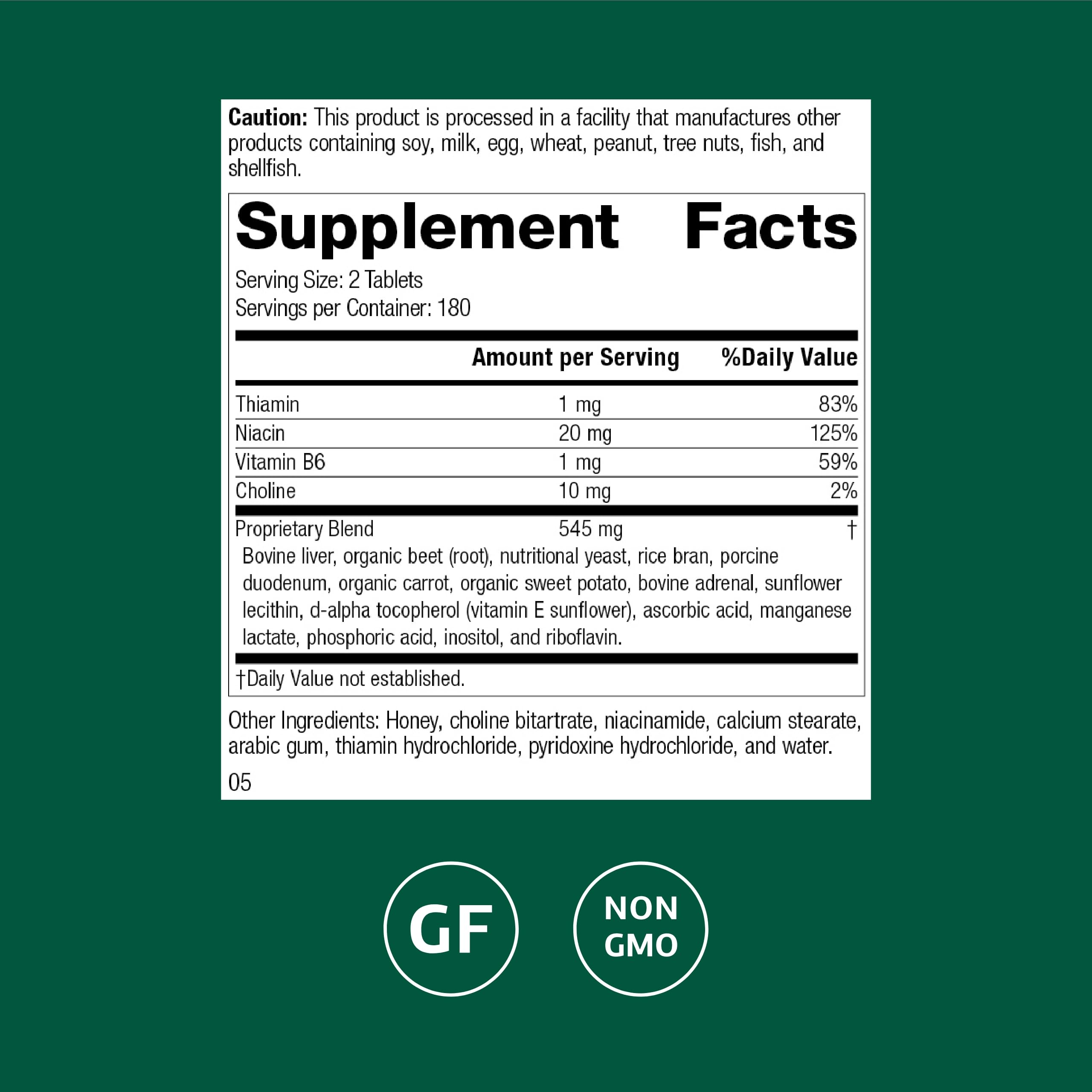 Standard Process Cataplex B-GF - Supports Nervous System Health - B Vitamins for Energy & Heart Support - Aids Energy During Physical Activity - Gluten-Free, Non-Soy & Non-Dairy - 360 Tablets Standard Process Inc. buy supplements canada