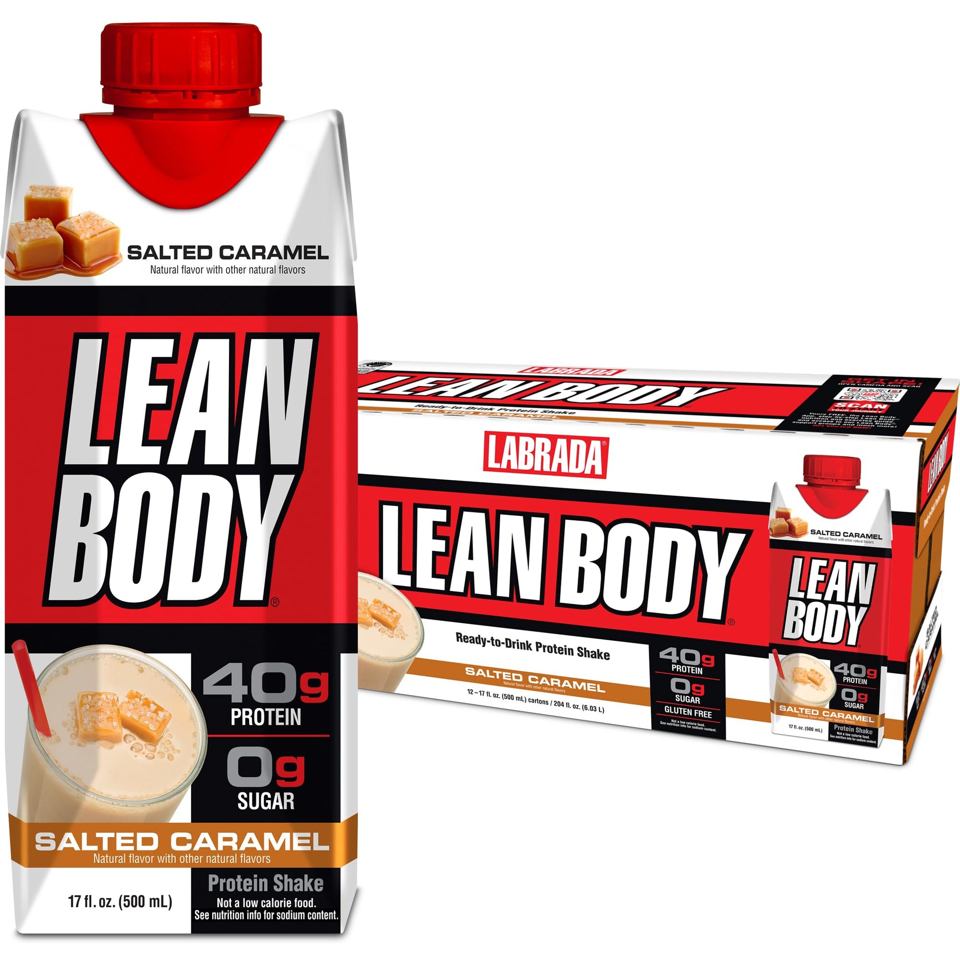 Lean Body Ready-to-Drink Salted Caramel Protein Shake, 40g Protein, Whey Blend Labrada buy supplements canada