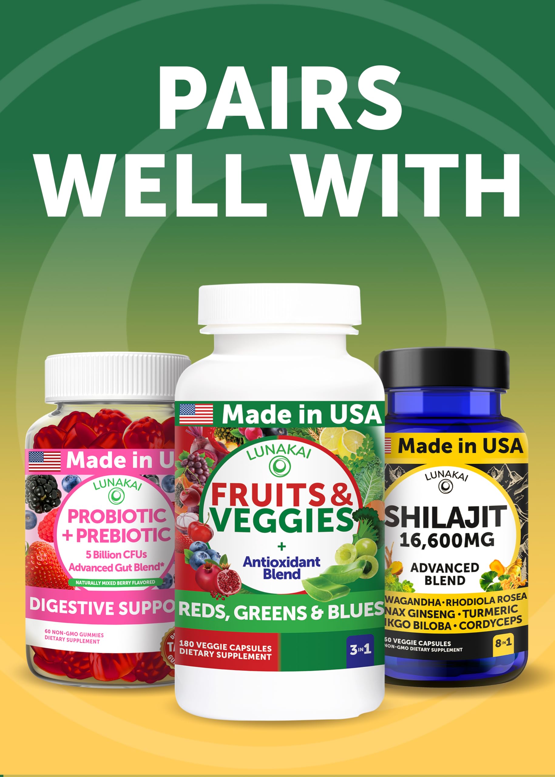 Lunakai USA Made Pure Moringa Capsules – Advanced Moringa Leaf Extract Supplement with Ashwagandha, Boswellia Lunakai buy supplements canada