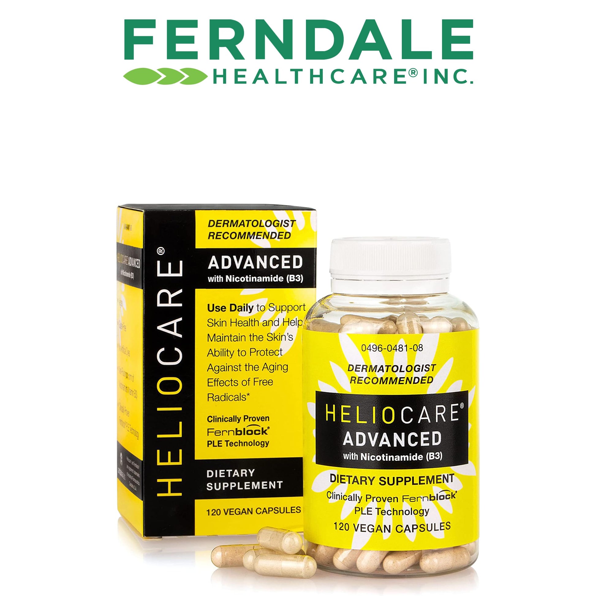 Heliocare Advanced Niacin B3 Supplement: Fernblock PLE Extract 240mg Per Serving - Supports Skin Cell Health W/Antioxidant Heliocare buy supplements canada