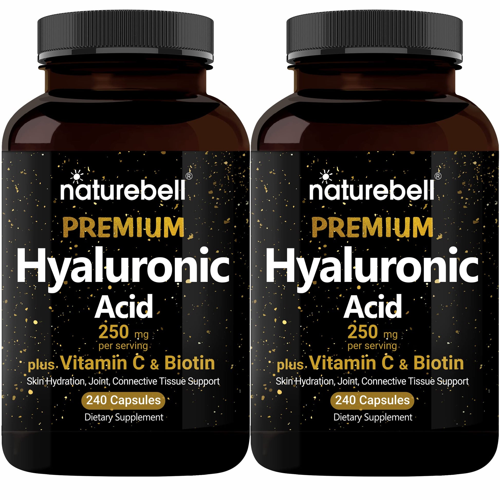 NatureBell 2 Pack Plant Based Hyaluronic Acid Supplements 250mg with 25mg Vitamin C NatureBell buy supplements canada