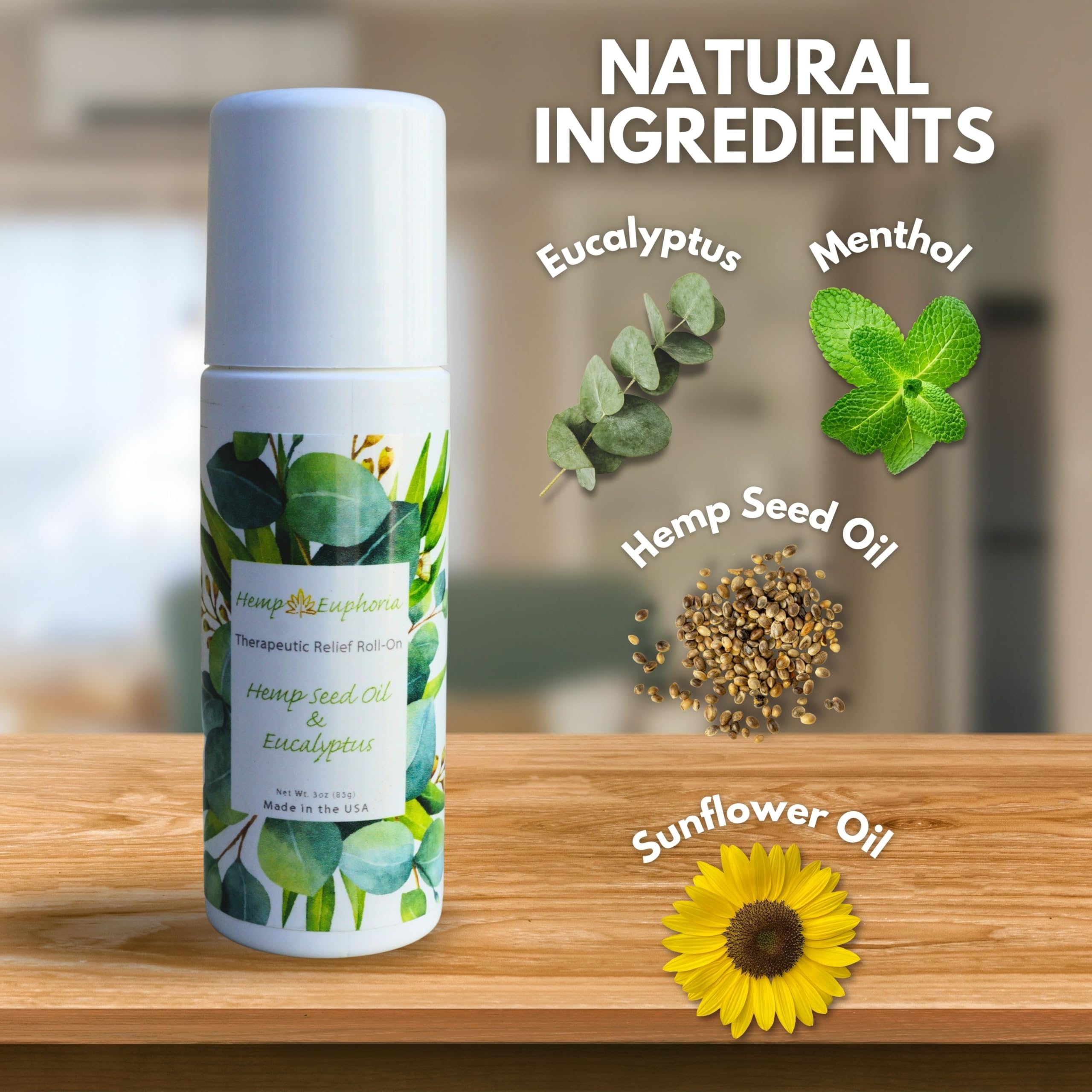 Hemp Seed Oil and Eucalyptus Joint & Muscle Discomfort Relief Roll-On Gel | USDA Certified Organic Hemp Seed Oil, Helps Relieve Sore or Tight Muscles Hemp Euphoria buy supplements canada