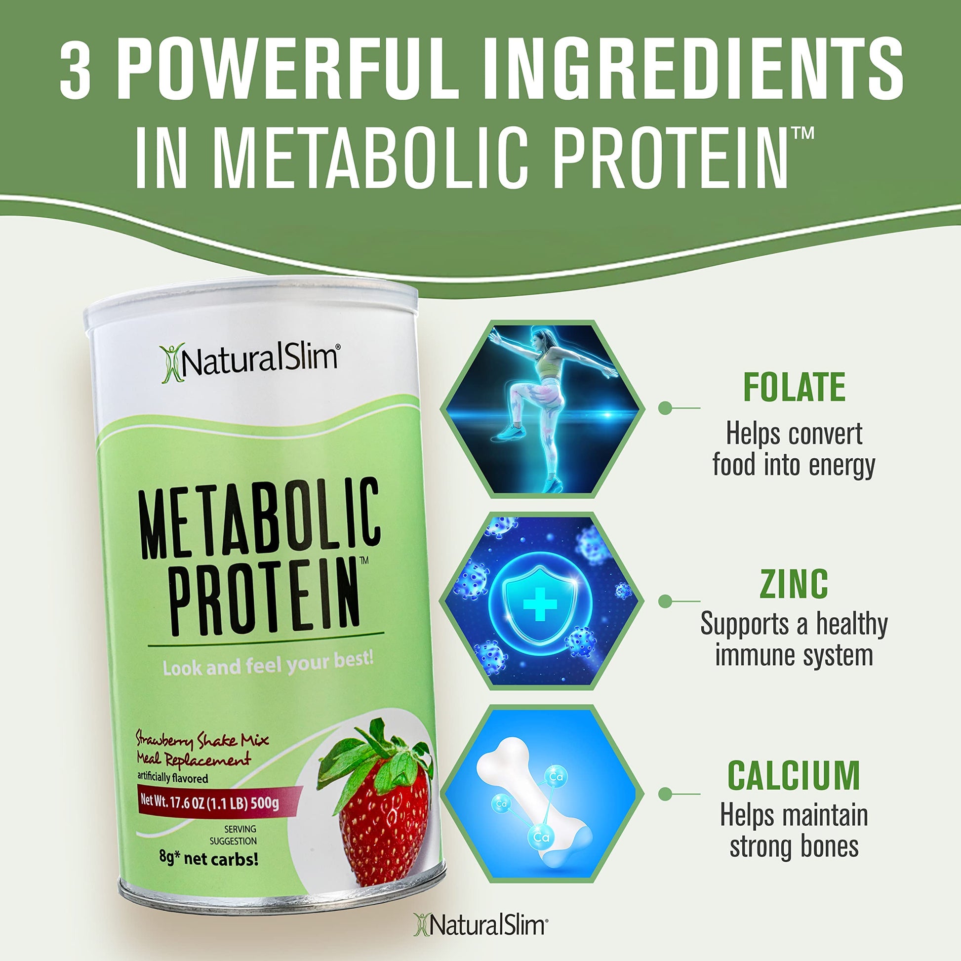 NaturalSlim Metabolic Whey Protein Powder Strawberry – Low Carb, Meal Replacement NaturalSlim buy supplements canada