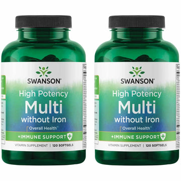 Swanson Multi Without Iron Multivitamin Health Supplement Iron-Free Formula 120 Softgels Sgels (2 Pack) Swanson buy supplements canada