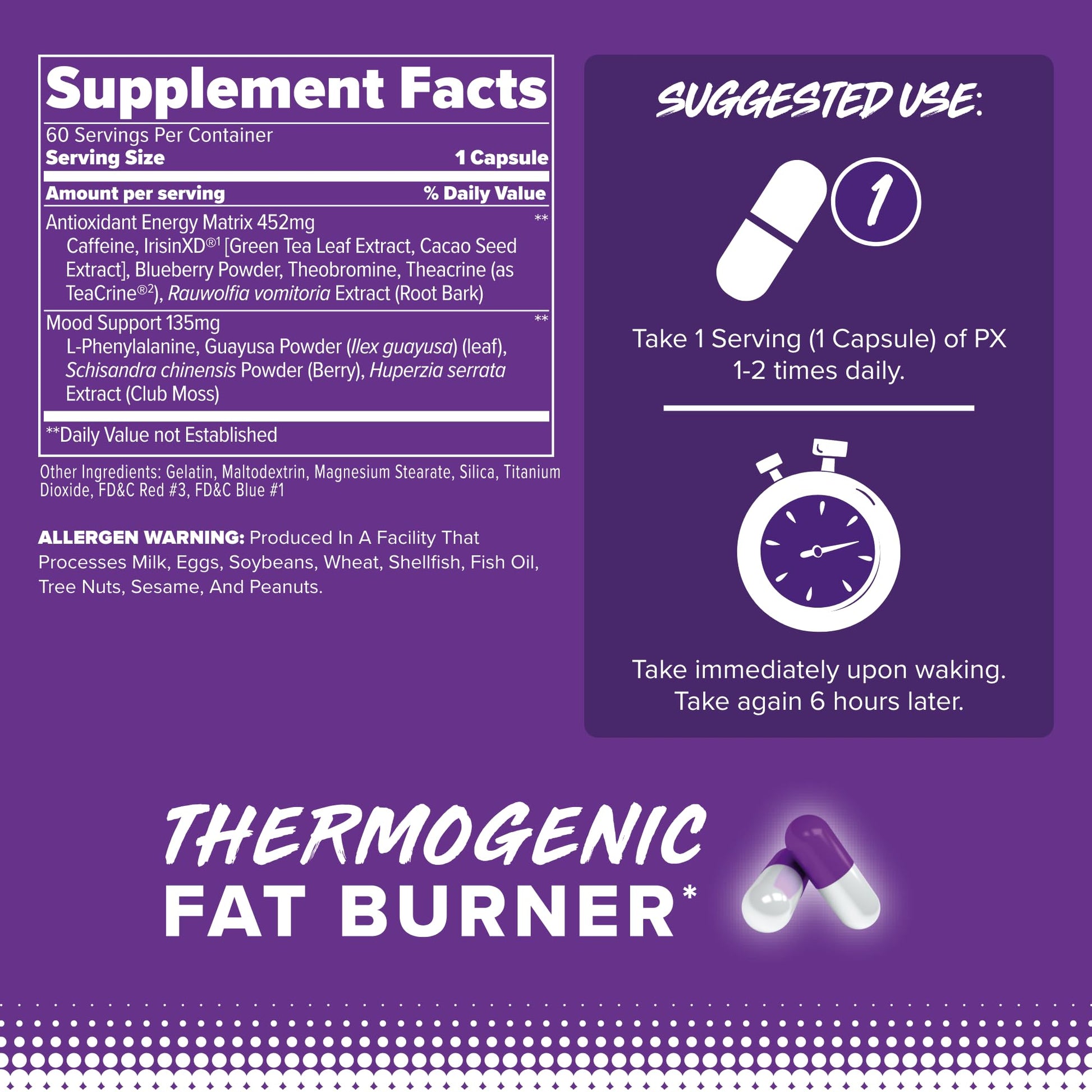 FINAFLEX PX PRO Xanthine - 60 Capsules - Thermogenic - Promotes Energy, Focus & Appetite Suppression FINAFLEX buy supplements canada