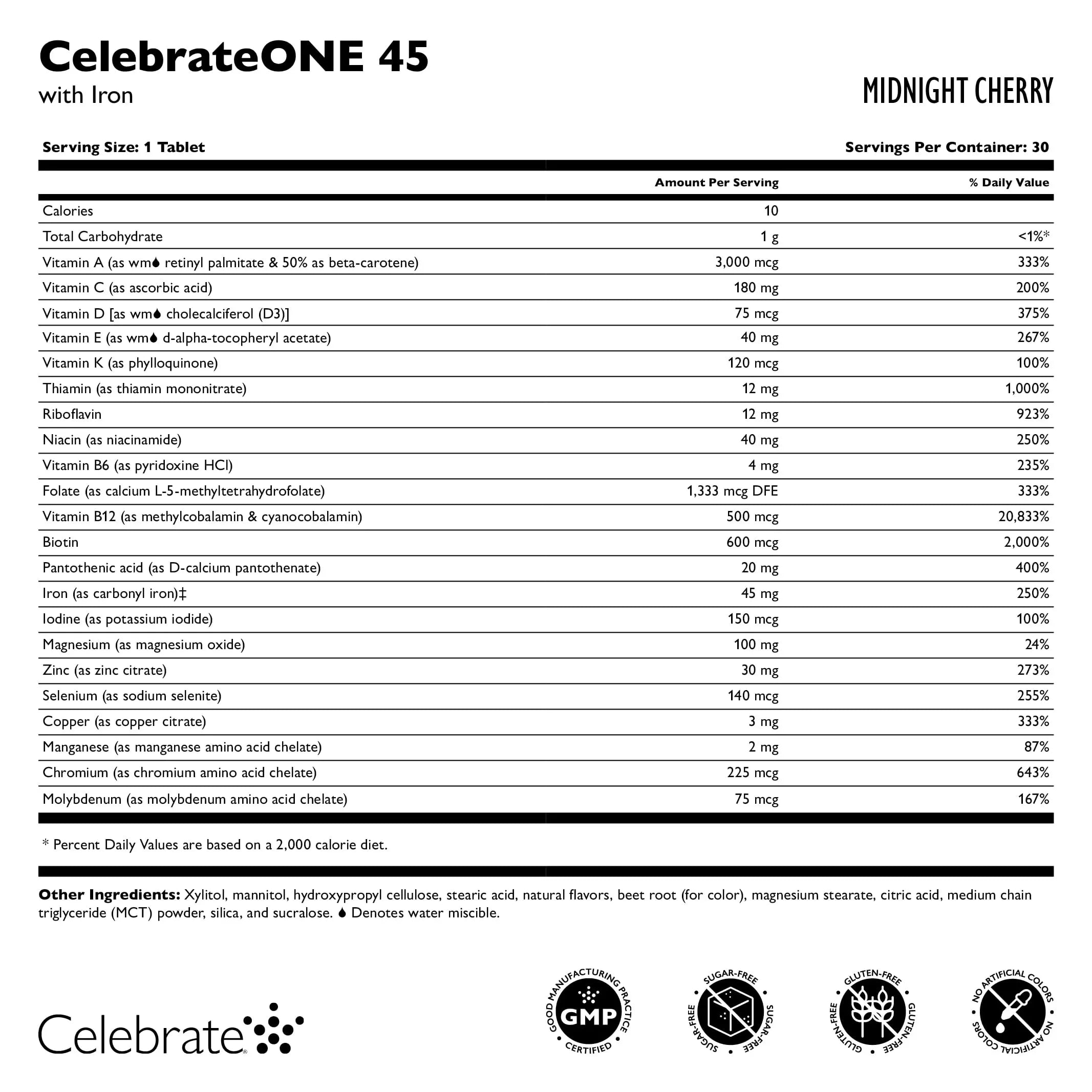 Celebrate Vitamins CelebrateONE 45 Chewables, 45mg Iron - Once Daily Bariatric Multivitamin, Essential Vitamins & Minerals Celebrate Bariatric Supplements buy supplements canada