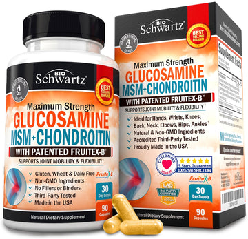 Glucosamine Chondroitin MSM 2110mg - Joint Support Supplement with Turmeric BioSchwartz buy supplements canada