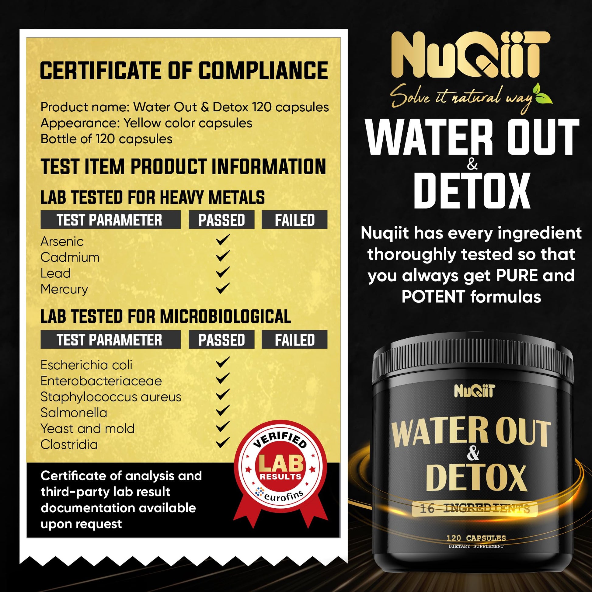 Nuqiit Water Out Supplement with Dandelion Root 12000mg Apple Cider Vinegar 4500mg & More Nuqiit buy supplements canada