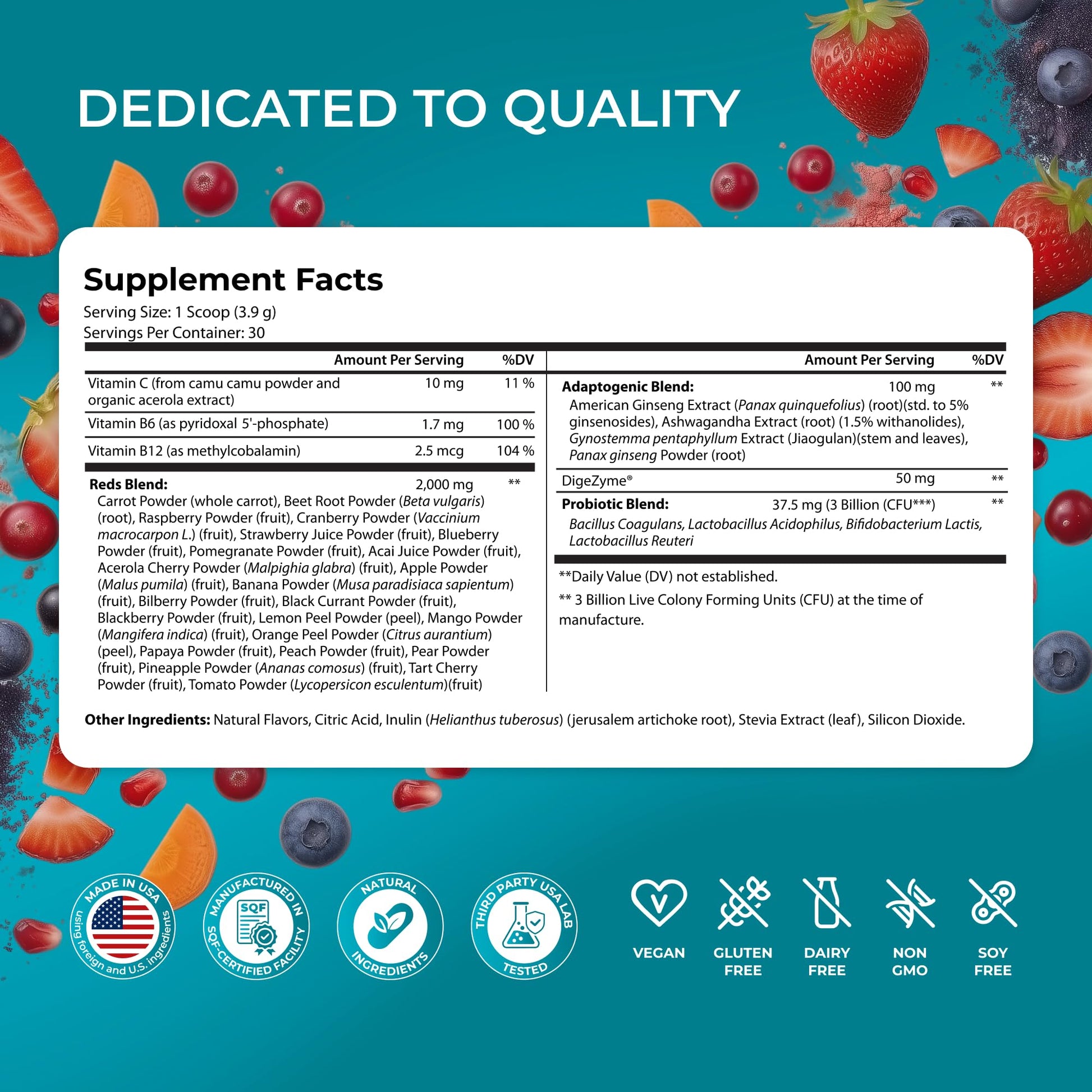 PUREHEALTH RESEARCH Metabolic Reds - Organic Superfood Powder Supplement - Fruit, Veggie, Adaptogenic, Probiotic Blends & More - for Metabolism & Energy Support - 4.13 Oz. - 30 Servings PUREHEALTH RESEARCH buy supplements canada