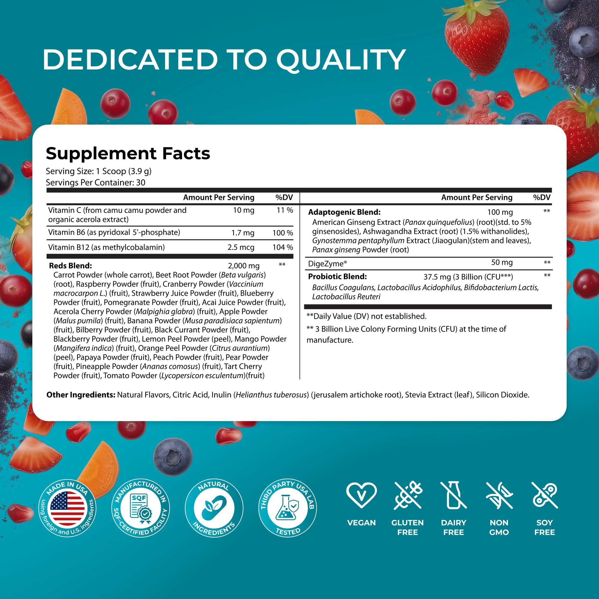 PUREHEALTH RESEARCH Metabolic Reds - Organic Superfood Powder Supplement - Fruit, Veggie, Adaptogenic, Probiotic Blends & More - for Metabolism & Energy Support - 4.13 Oz. - 30 Servings PUREHEALTH RESEARCH buy supplements canada