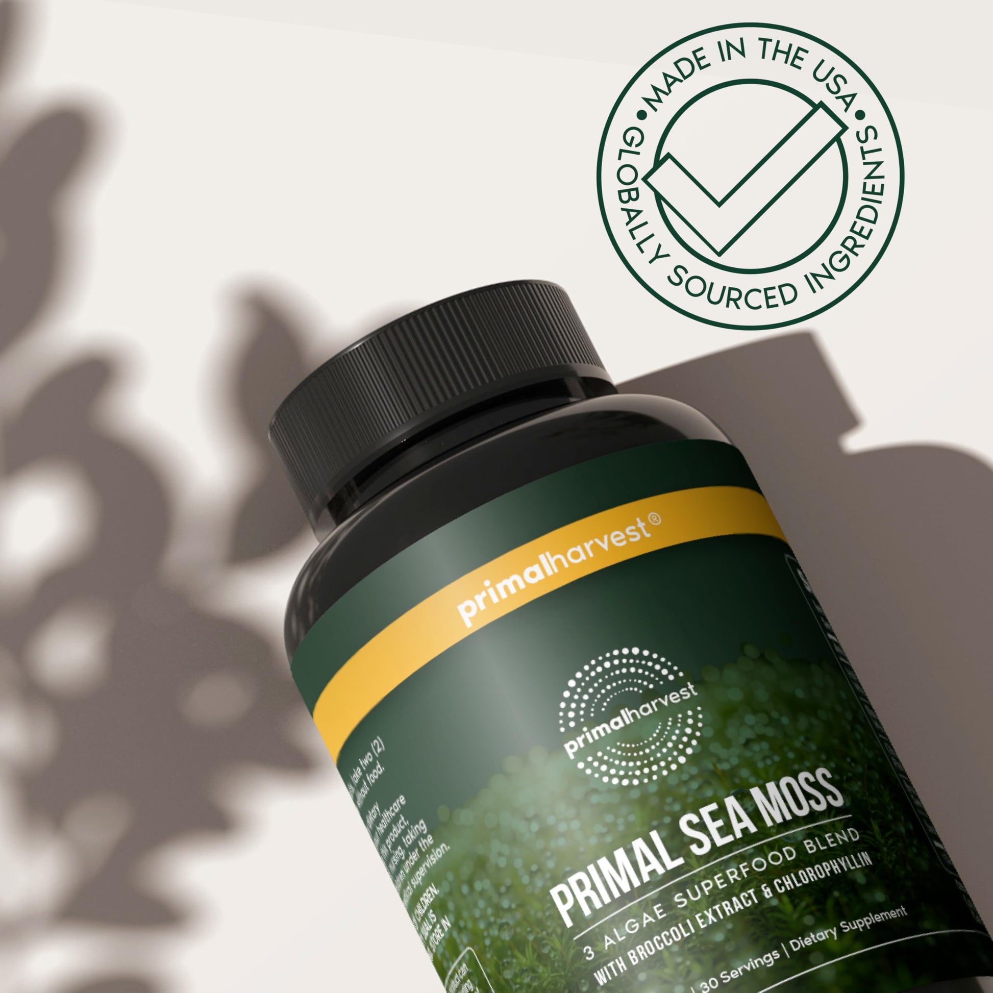 Primal Harvest Sea Moss Capsules with Bladderwack and Irish Sea Moss, Chlorella, Broccoli Seed Extract Plant-Based Supplements for Adults Primal Harvest buy supplements canada