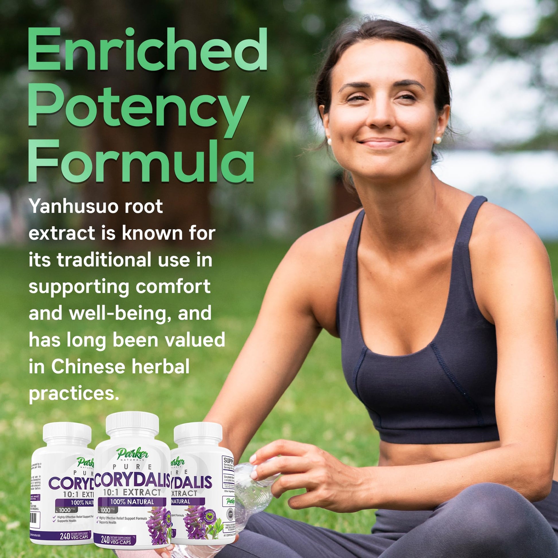 Parker Naturals Pure Corydalis Root Extract Capsule - 1000mg Strength, 10:1 Corydalis Yanhusuo Extract, Natural Relief, Long Lasting, 100% Vegetarian, 120 Servings, 240 Count Parker Naturals buy supplements canada