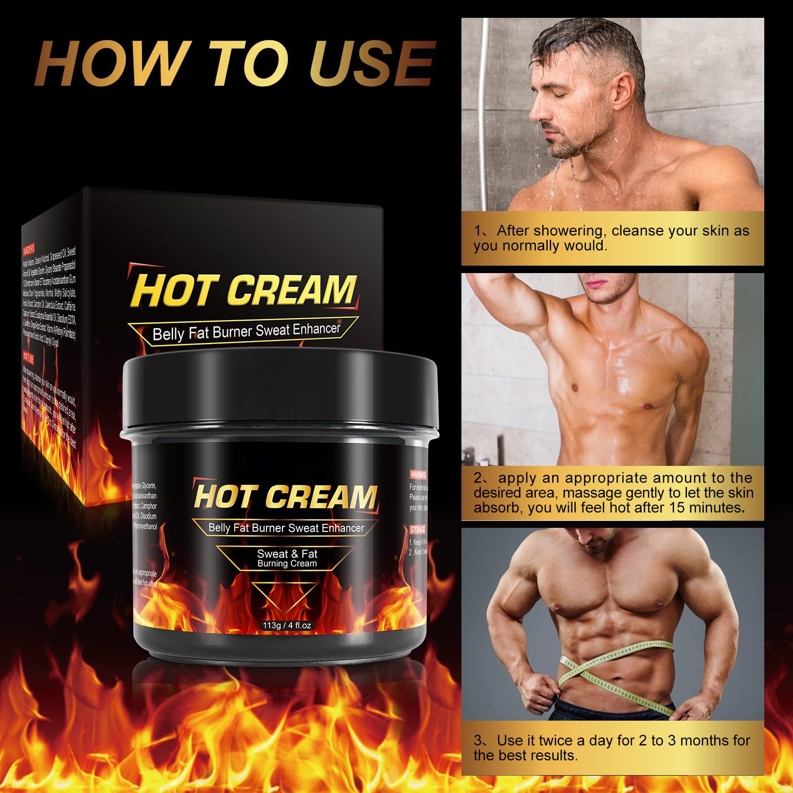 REBODUM Hot Sweat Cream, Fat Burning Cream for Belly Natural Weight Loss Cream Weight Loss REBODUM buy supplements canada