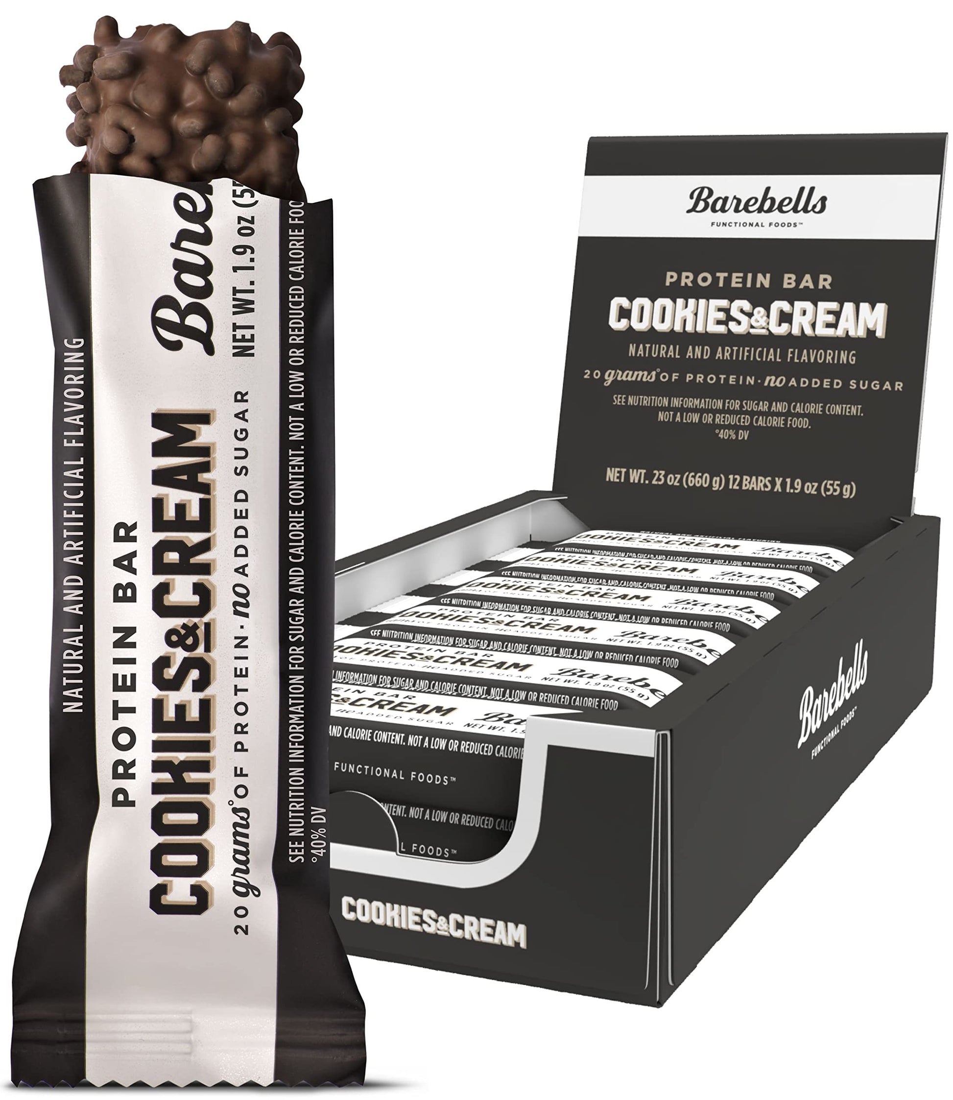 Barebells Protein Bars Cookies & Cream - 12 Count, 1.9oz Bars - Protein Snacks with 20g BAREBELLS buy supplements canada