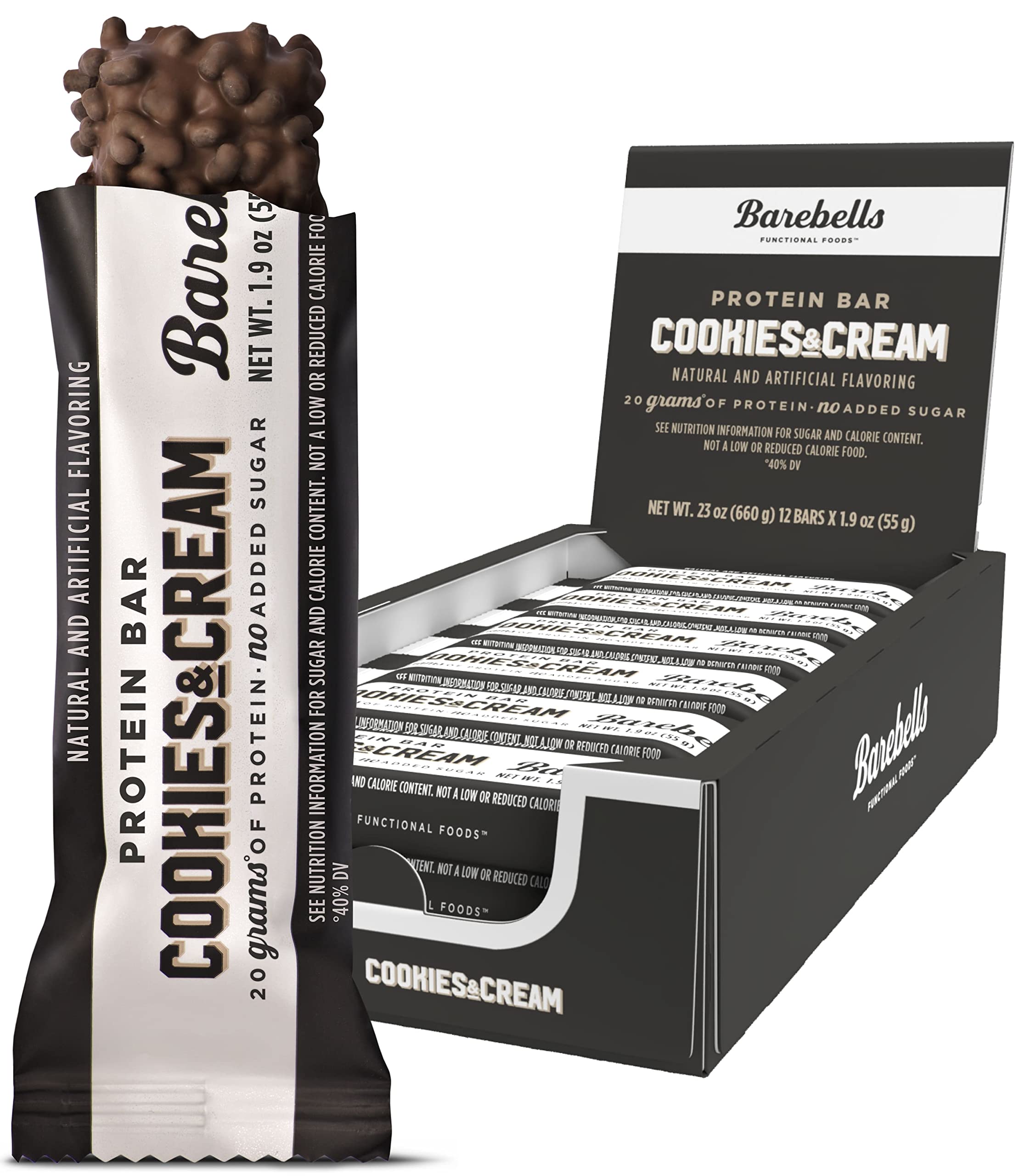 Barebells Protein Bars Cookies & Cream - 12 Count, 1.9oz Bars - Protein Snacks with 20g BAREBELLS buy supplements canada