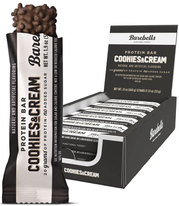 Barebells Protein Bars Cookies & Cream - 12 Count, 1.9oz Bars - Protein Snacks with 20g BAREBELLS buy supplements canada