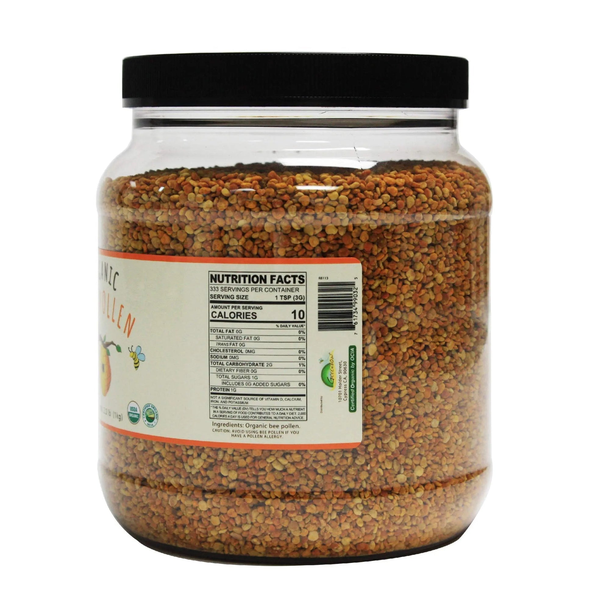 Greenbow Organic Bee Pollen - 100% USDA Certified Organic, Non-GMO, Halal, Kosher Certified, Pure & Natural Bee Pollen Greenbow buy supplements canada