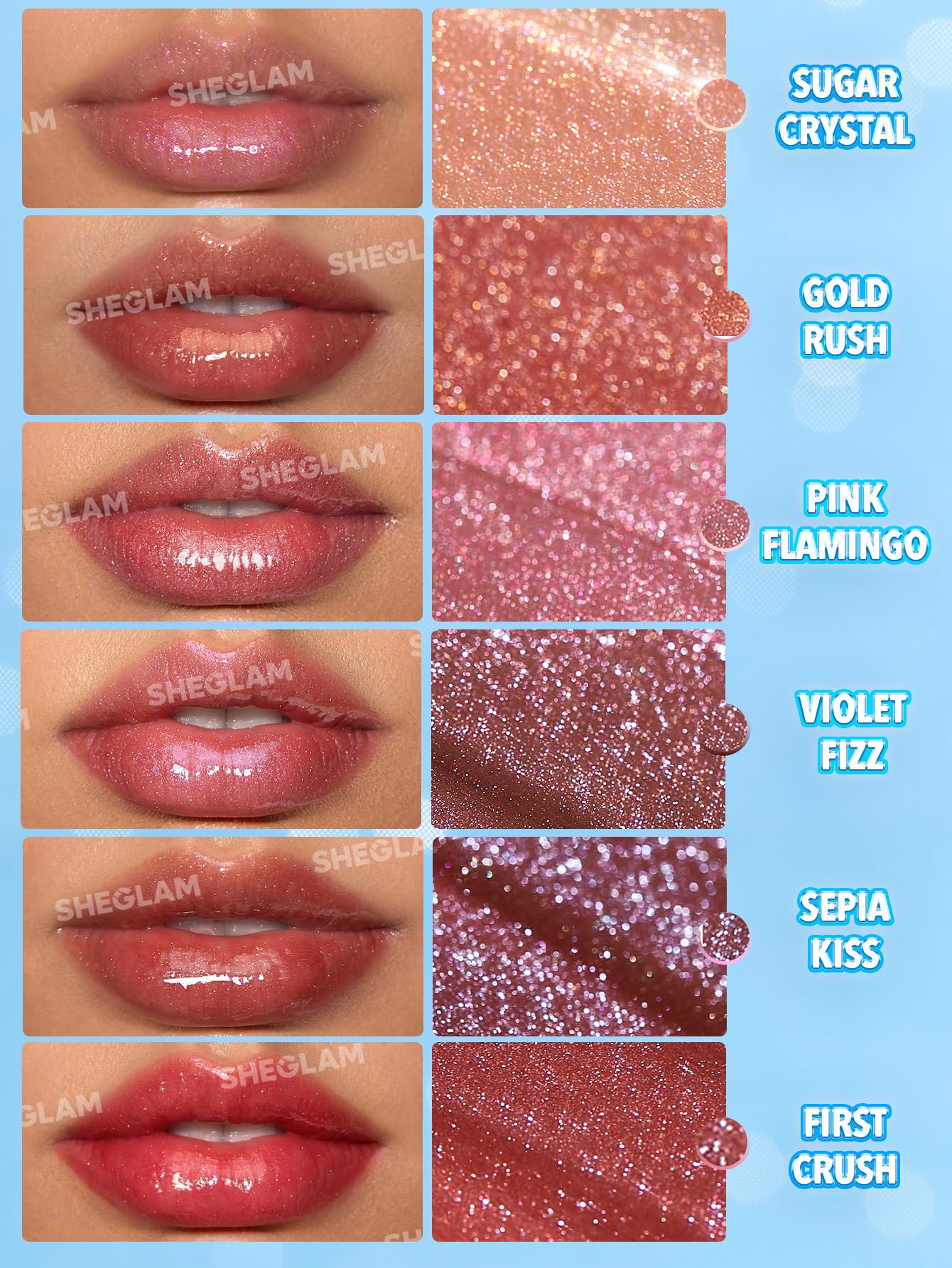 SHEGLAM Pout-Perfect Moisturizing Solid Lip Gloss Shimmer Lip Plumper - Violet Fizz SHEGLAM buy supplements canada