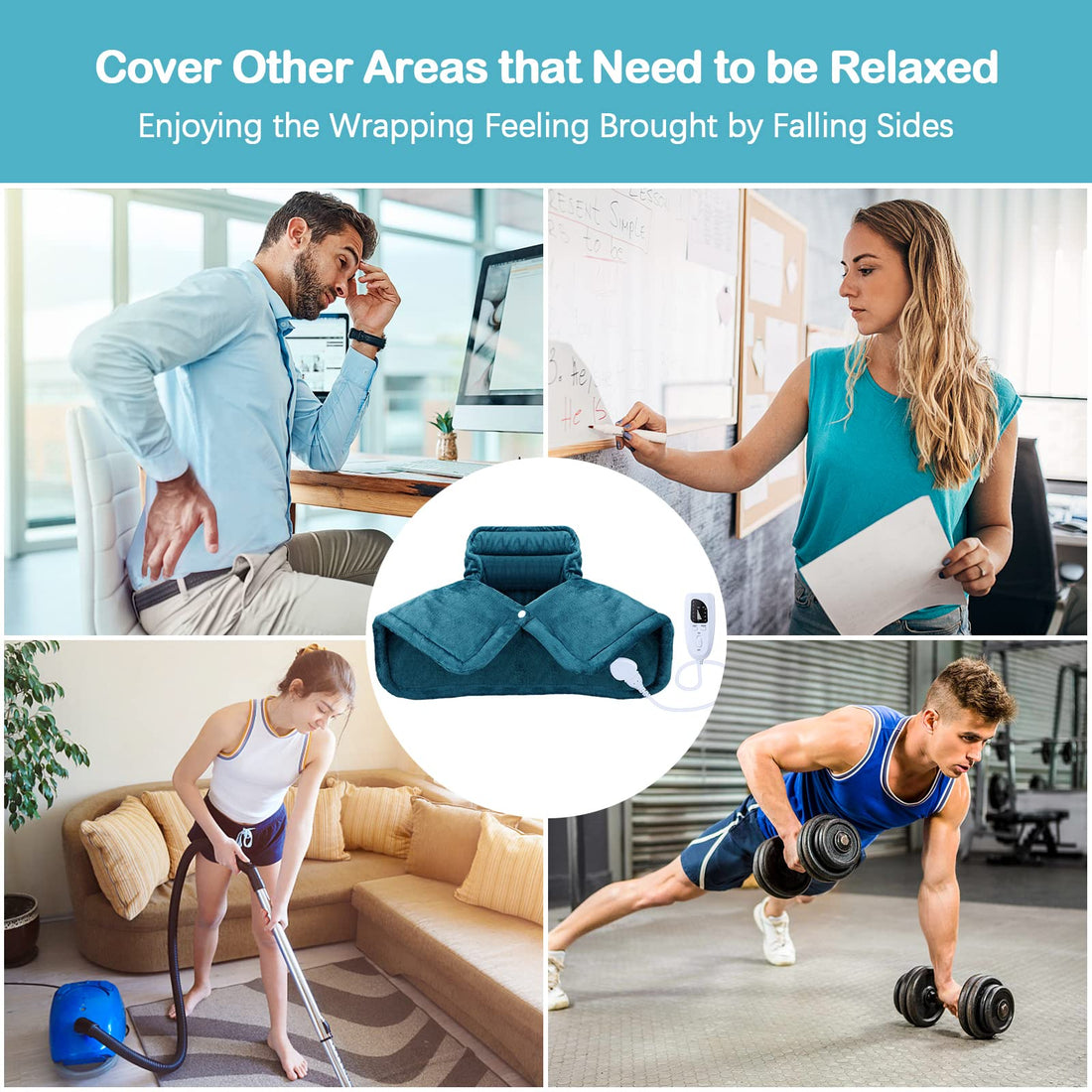 NIUONSIX Heating Pad for Neck and Shoulders 2lb Weighted Neck Heating Pad for Pain NIUONSIX buy supplements canada