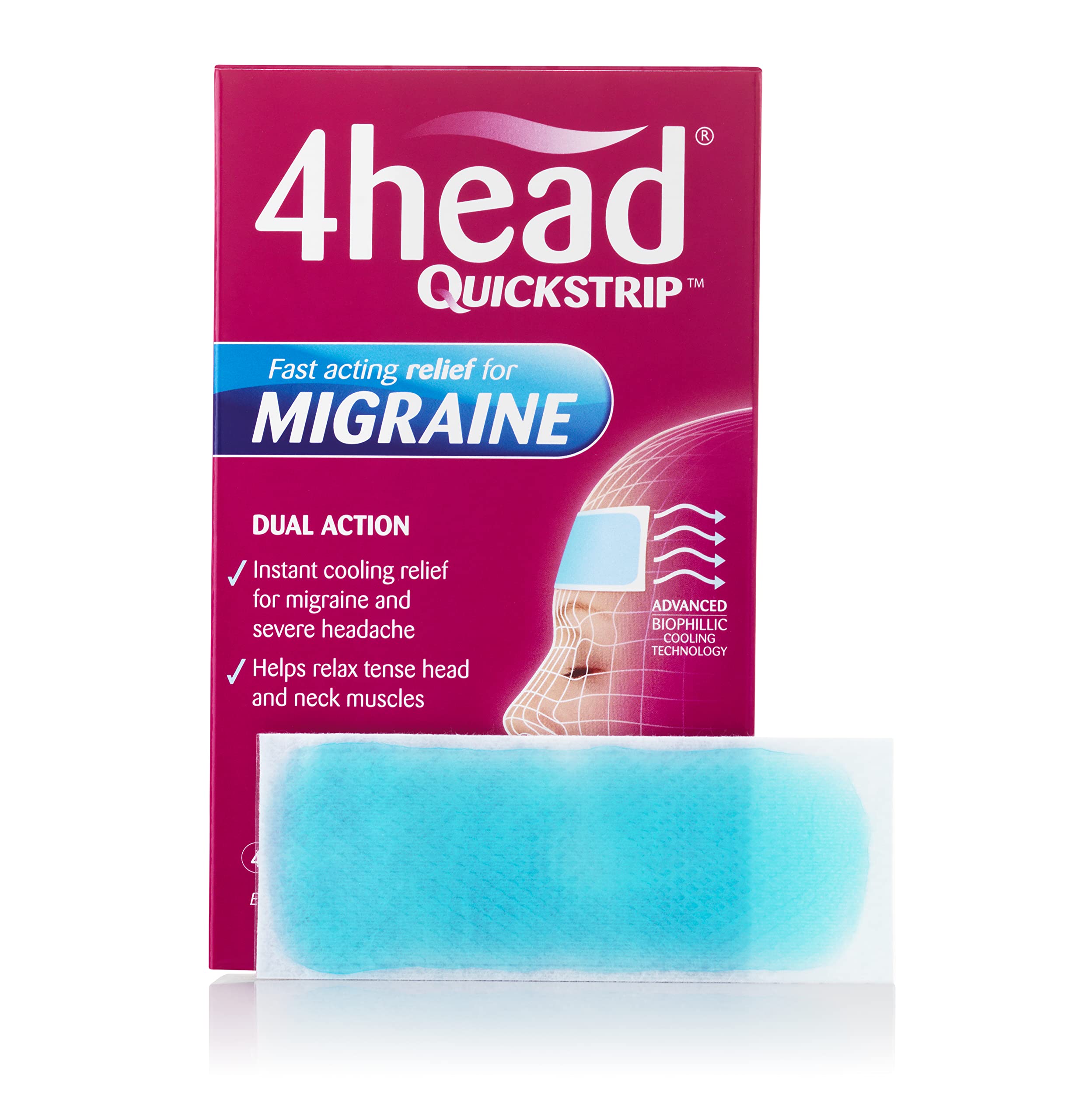 4Head Quickstrip Headache and Migraine Relief Strips - Pack of 4 4 Head buy supplements canada