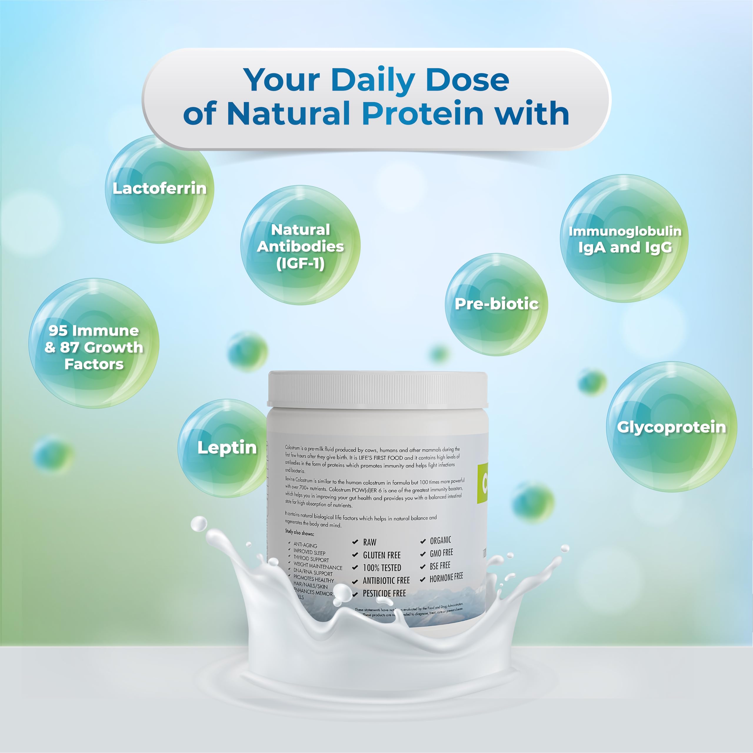 WELLNESS EXTRACT Bovine Colostrum Powder Rich in Protein & Lactoferrin- The True Certified Supplement for Immune Support, Gut Health, Muscle Growth - 150g WELLNESS EXTRACT buy supplements canada