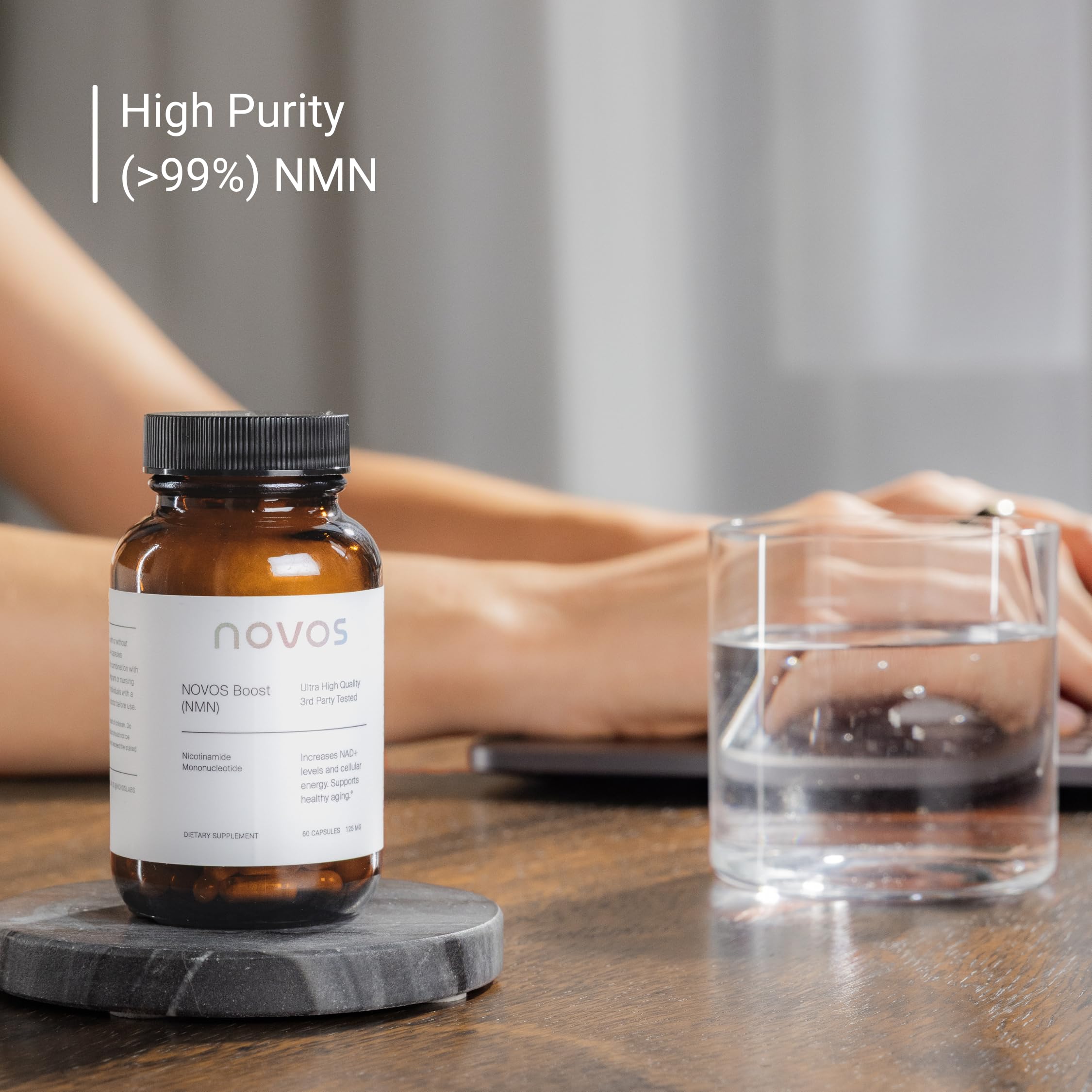 Novos Boost NMN - Contains 250 mg of High-Purity NMN, 60 Capsules, Supports Cellular Repair and DNA Protection, Boosts NAD+ Novos buy supplements canada