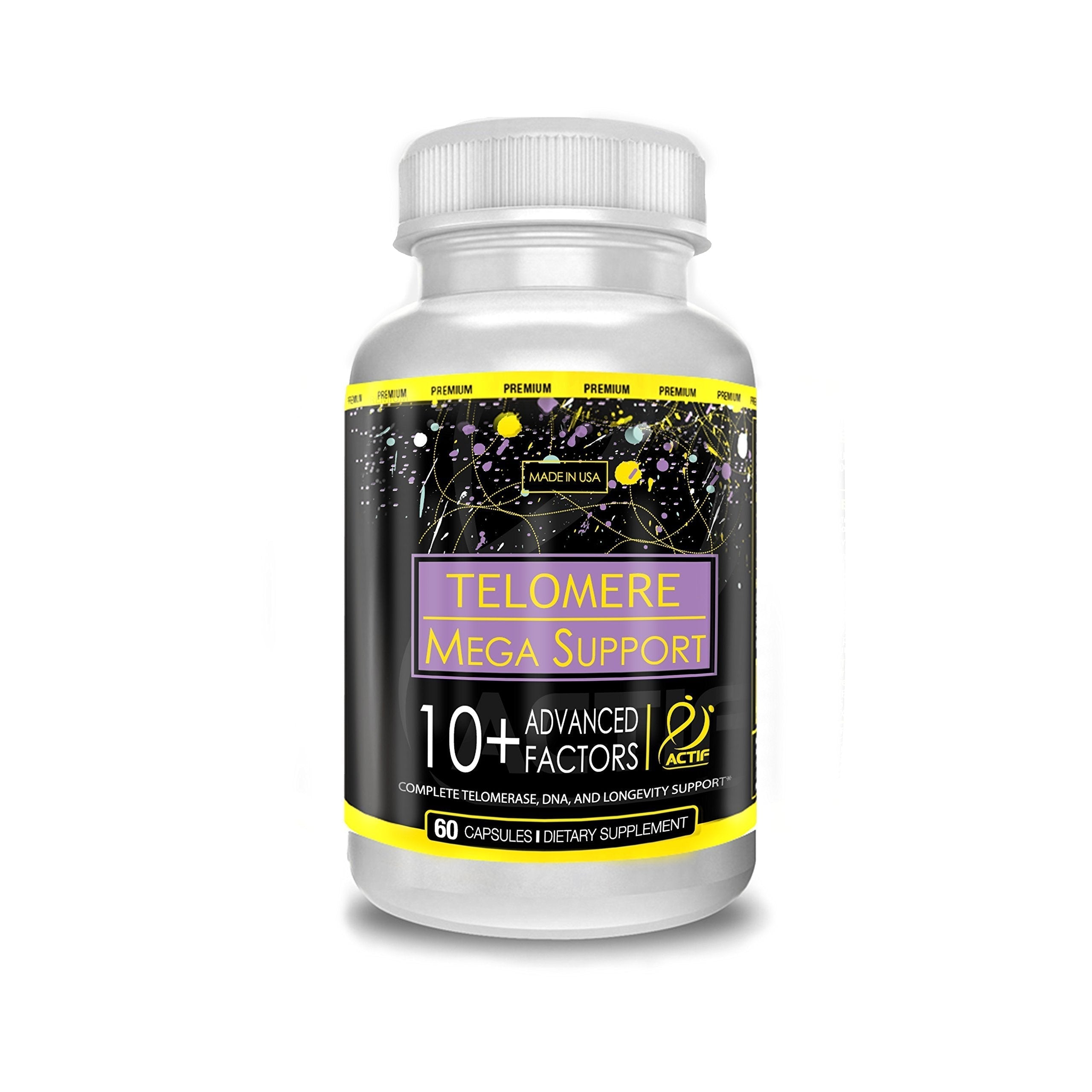 ACTIF Telomere Mega Support with 10+ Factors, Non-GMO, Telomerase and DNA Supplement for Energy, Memory and Anti-Aging, Made in USA, 60 Count ACTIF buy supplements canada