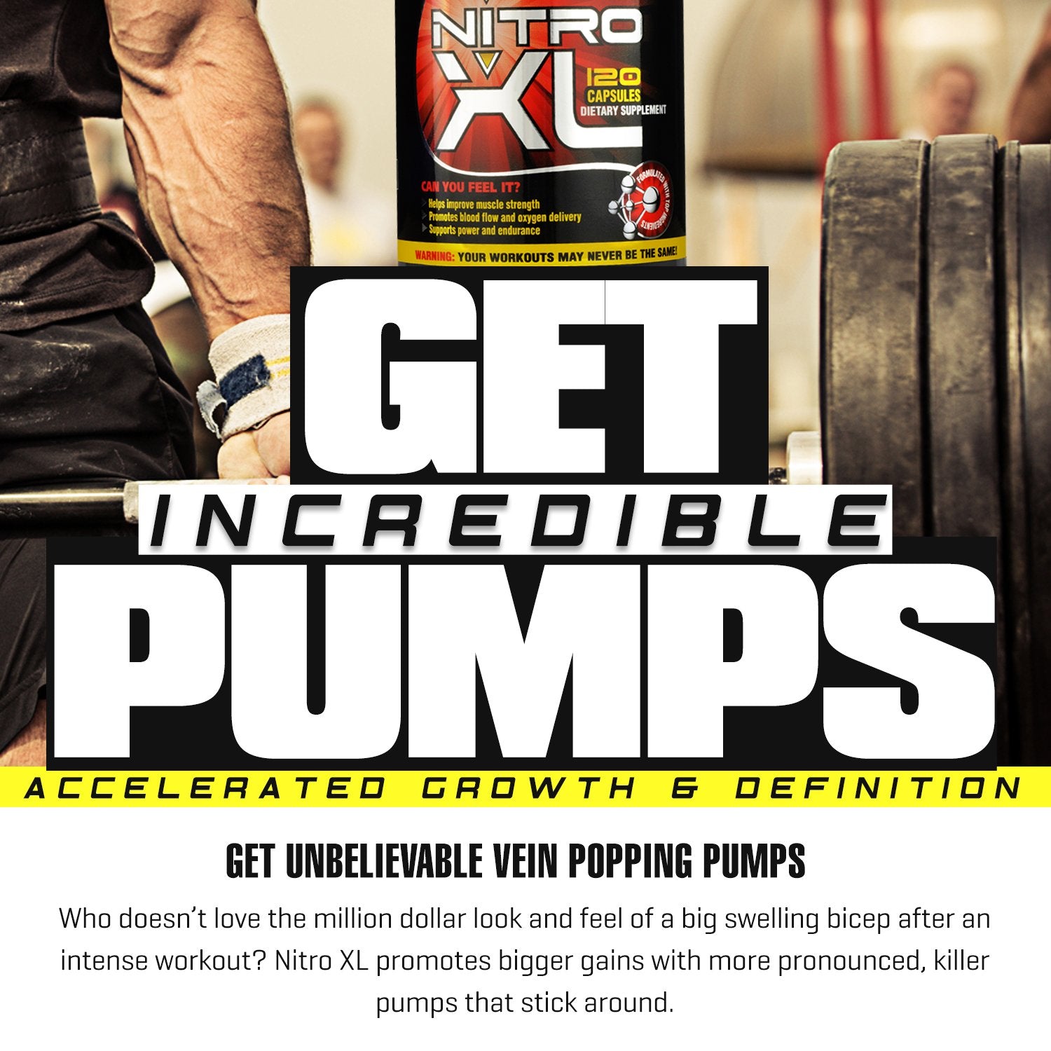 Nitro XL | Nitric Oxide Bodybuilding Supplement – with L-Arginine | Build Muscle Mass Nitro XL buy supplements canada