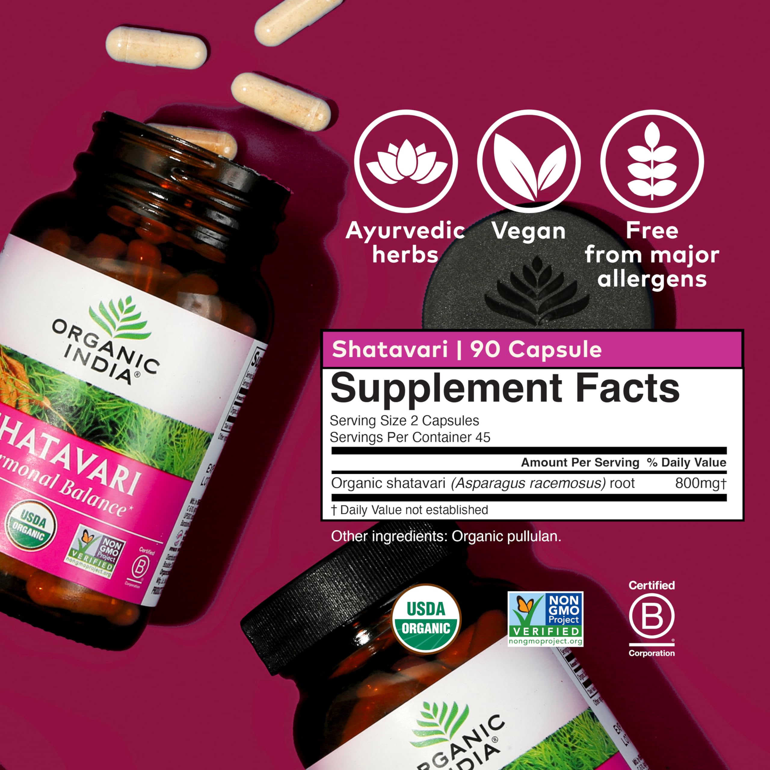 ORGANIC INDIA Shatavari Herbal Supplement - Supports Hormonal Balance, Immune and Inflammatory Response, Vegan, Gluten-Free, USDA Organic, Supports Reproductive Health - 90 Capsules ORGANIC INDIA buy supplements canada
