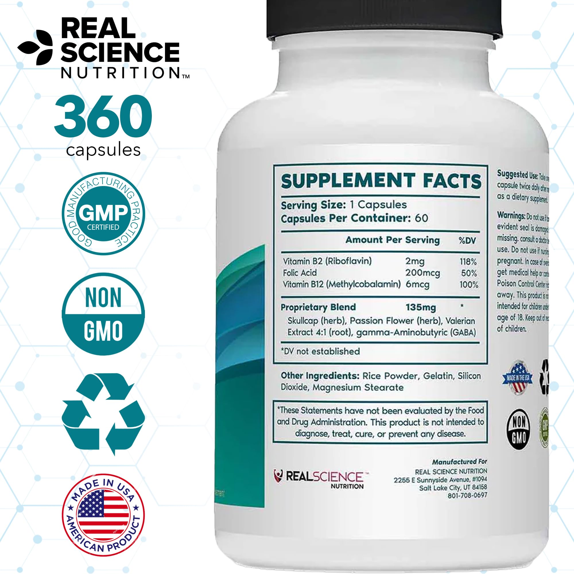Tremanol Natural Aid Herbal Supplement – Includes Vitamin B2 & B12, Passionflower & Skullcap – 60 Caps (Pack of 6) – Made in USA Tremanol buy supplements canada