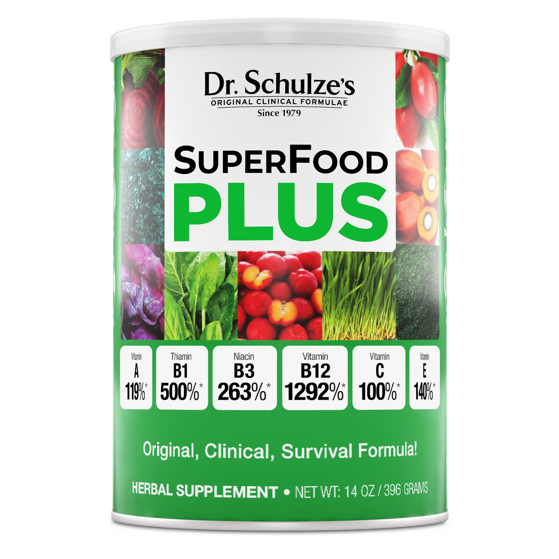 Dr. Schulze's SuperFood Plus - Everyday Superfood Supplement to Support Overall Wellness - Clean, Quality Nutrition - Supports Metabolism & Daily Energy - Gluten-Free & Dairy-Free - 14 oz Dr. Schulze's buy supplements canada