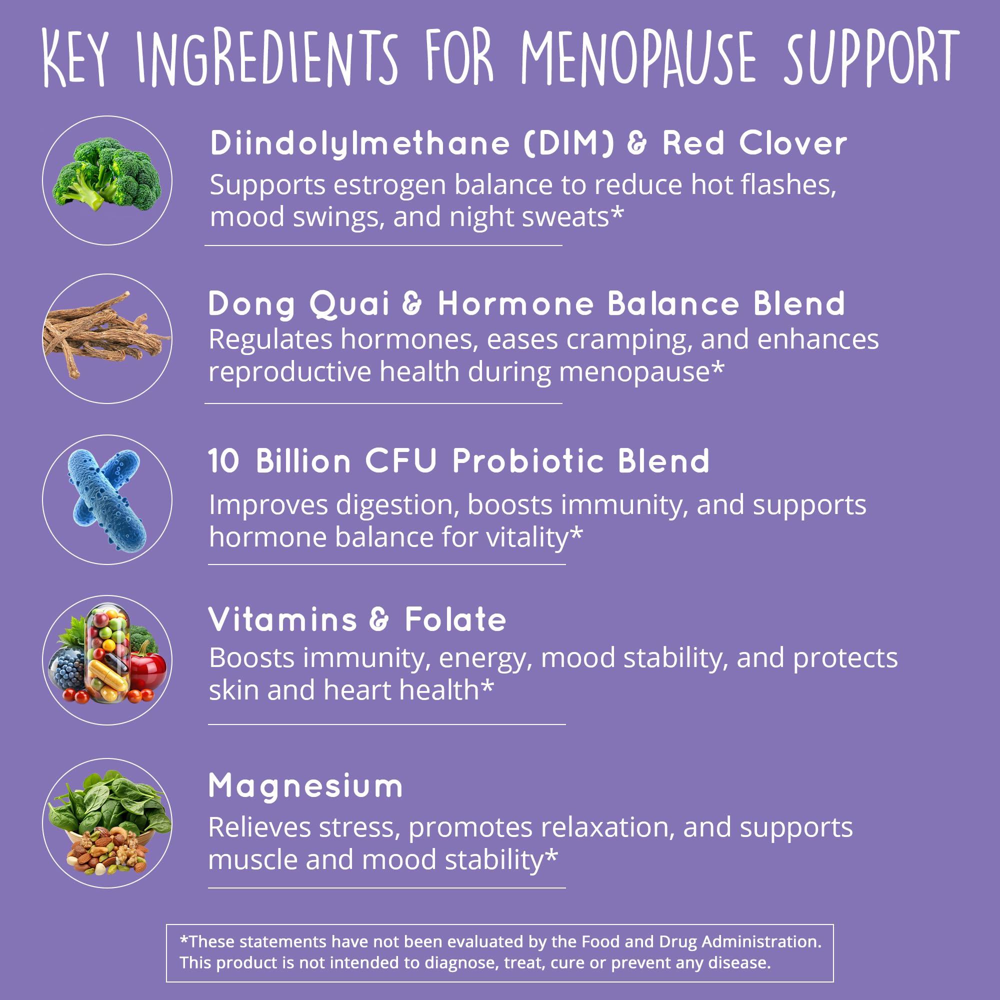 Menopause Supplements for Women – DIM Supplement + Probiotics | Estrogen Metabolism & Hormone Balance Support | Perimenopause Relief | Hot Flashes, Mood Swings & Night Sweats | Dong Quai | 60 Ct Happy Healthy Hippie buy supplements canada