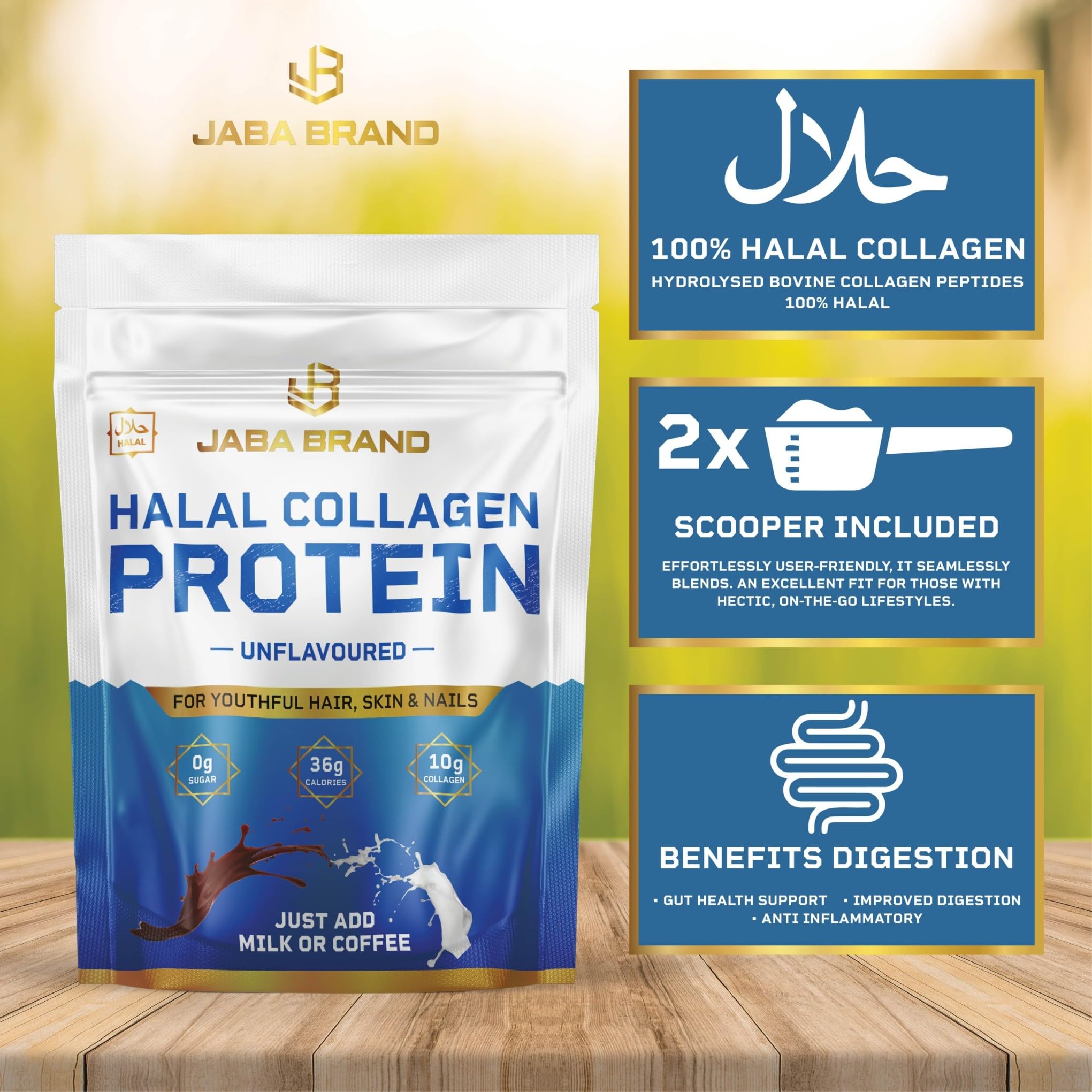 JABA BRAND - Halal Bovine Collagen Protein Powder for Hair, Nails, Joints and Skin JABA BRAND buy supplements canada