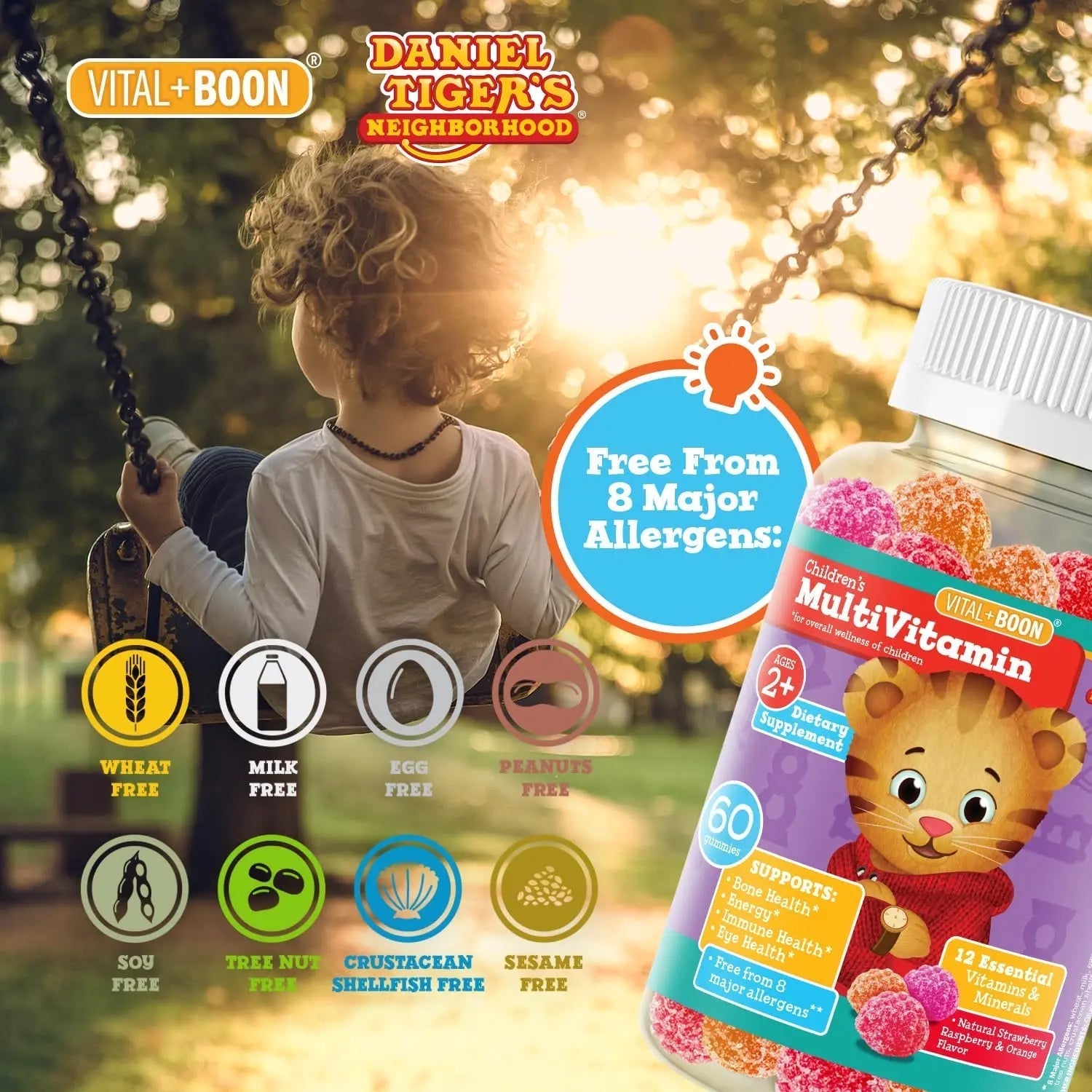 Daniel Tiger - Kids Multivitamin Gummies (60 Gummy Bottle) Toddler 2+ & Kids Vitamins - 12 Essential Vitamins & Minerals to Support Bone Health Avid buy supplements canada