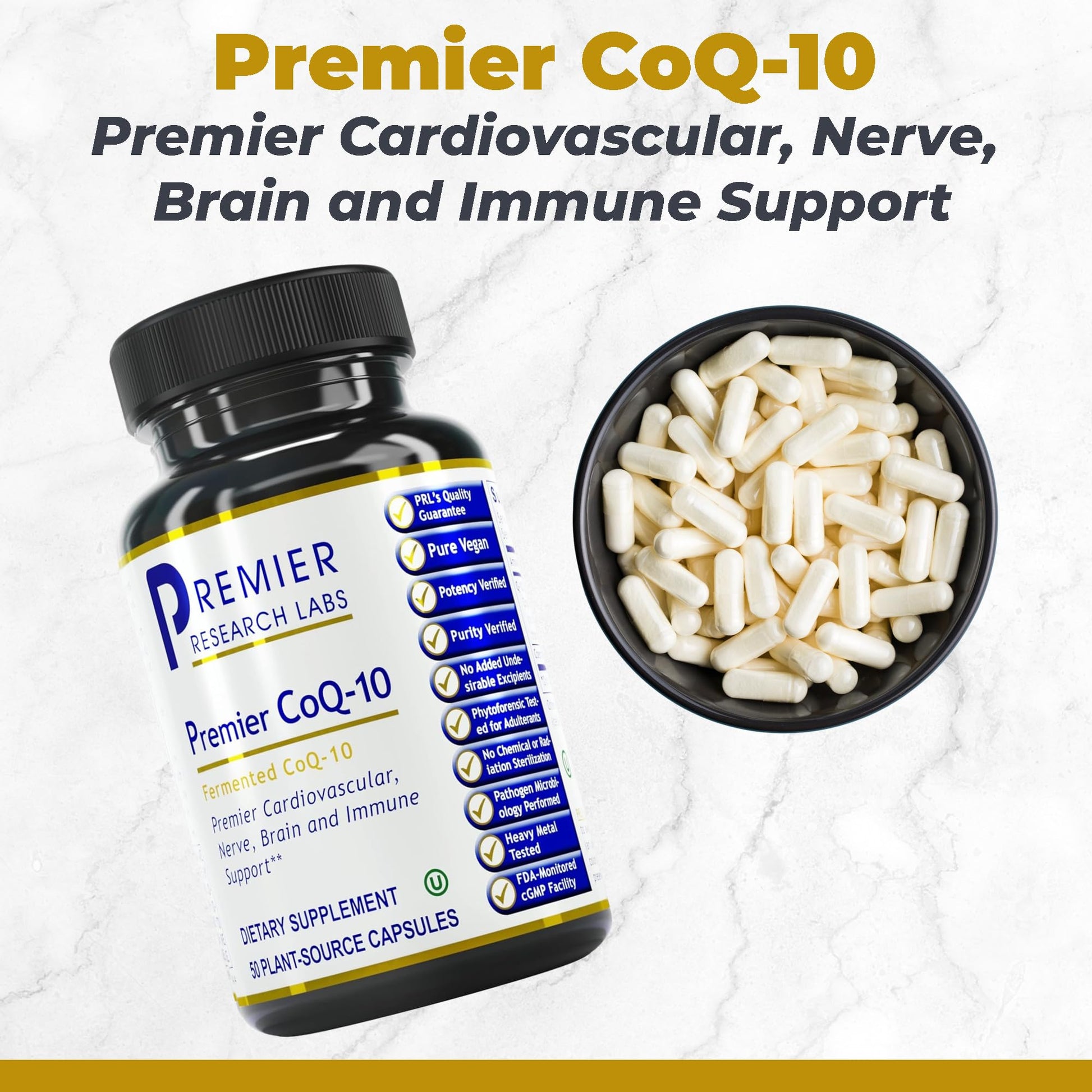 Premier Research Labs CoQ10 - Coenzyme Q10, Co Q 10 Supplement, 100mg Capsules, Ubiquinol Co Enzyme Q-10 with Red Algae & MCT Oil - 60 Vegetarian Capsules Premier Research Labs buy supplements canada