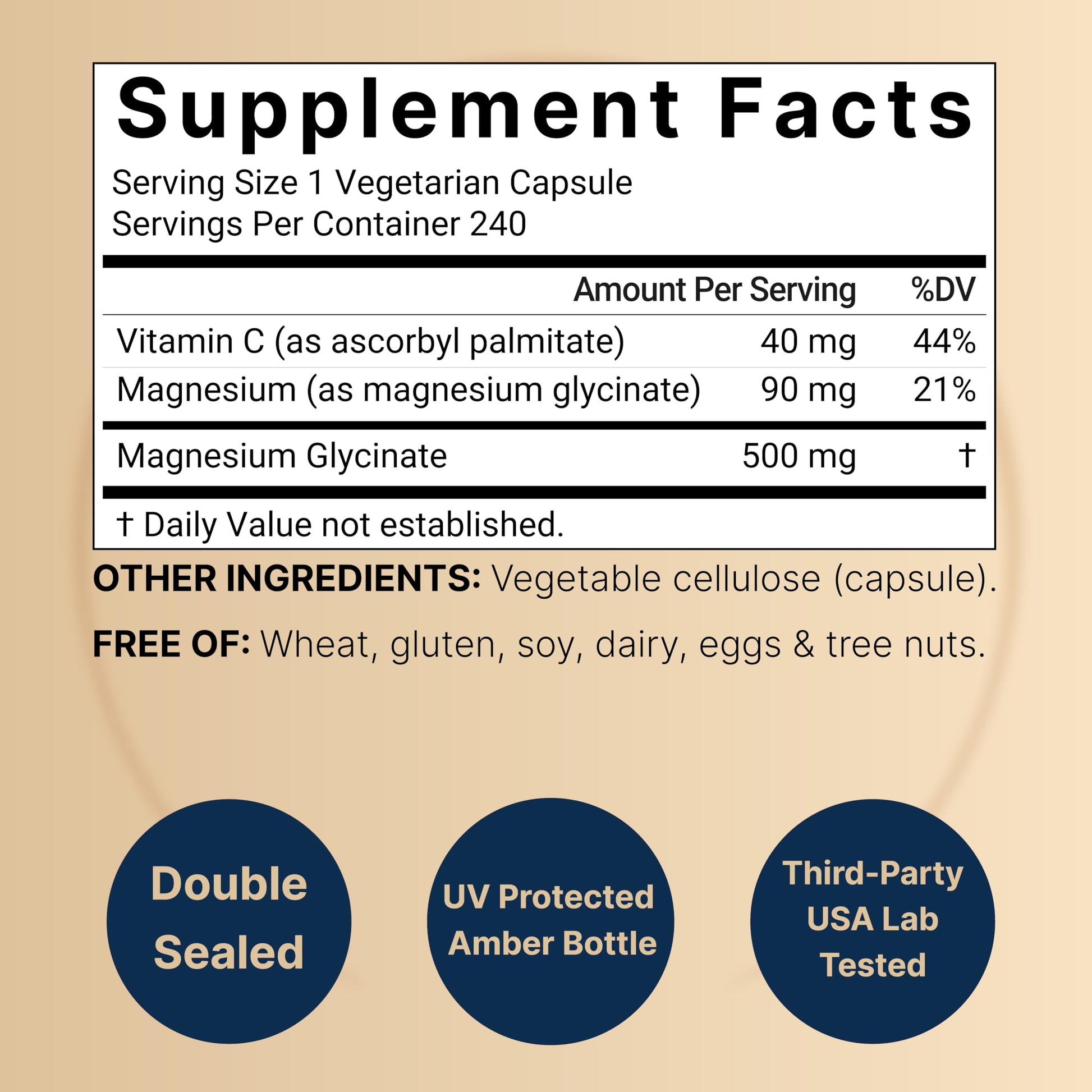 Naturebell Pure Magnesium Glycinate 500mg, 240 Veggie Capsules | 100% Chelated & Purified – 3rd Party Tested, Vegan Friendly, Non-GMO, Filler Free NatureBell buy supplements canada