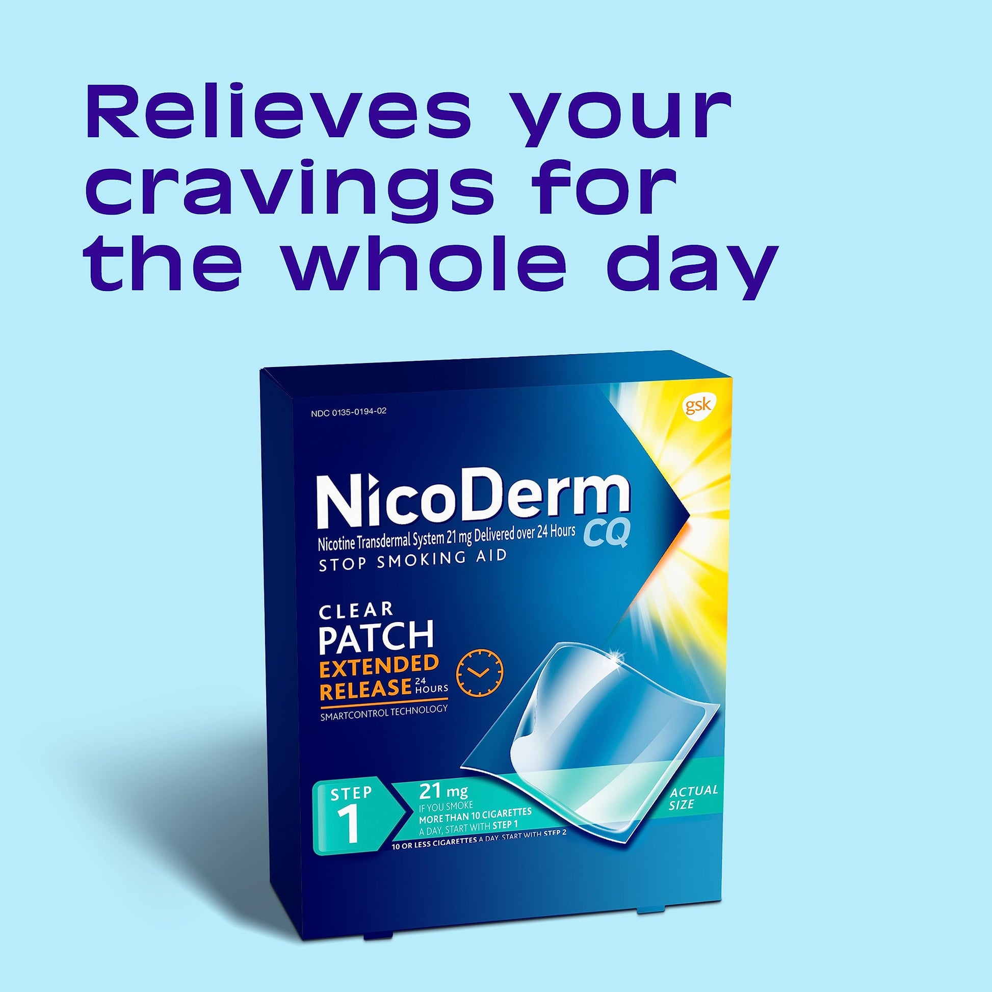 NicoDerm CQ Step 1 Nicotine Patches to Quit Smoking, 21 mg, Stop Smoking NicoDerm buy supplements canada