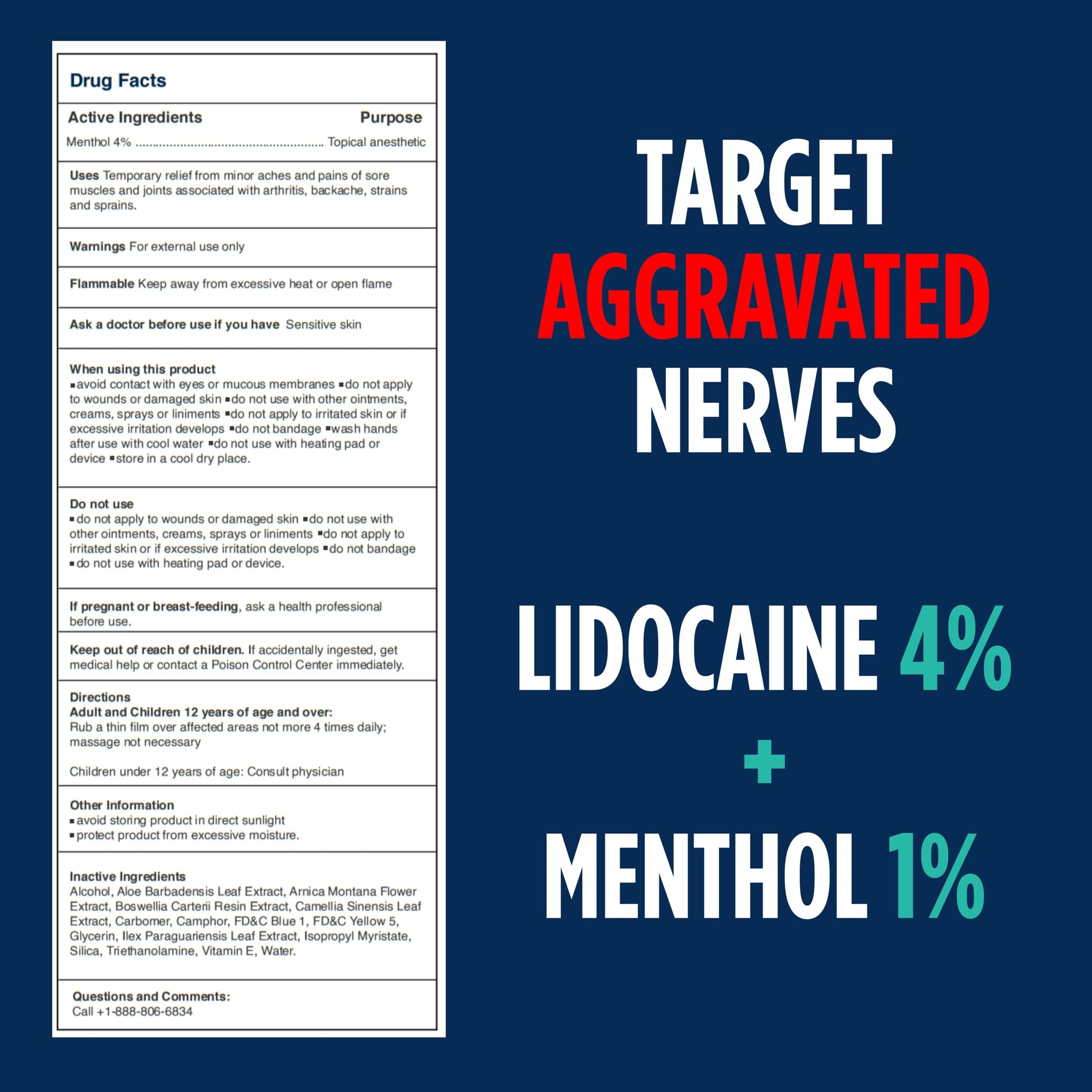 NOVEHA Lidocaine Roll-On Gel 4% | Maximum Strength Temporary Topical Pain Relief for Minor Muscle & Joint Aches | Cooling Formula with Menthol & Arnica | Non-Greasy, Quick-Drying | 2.5 fl oz NOVEHA buy supplements canada