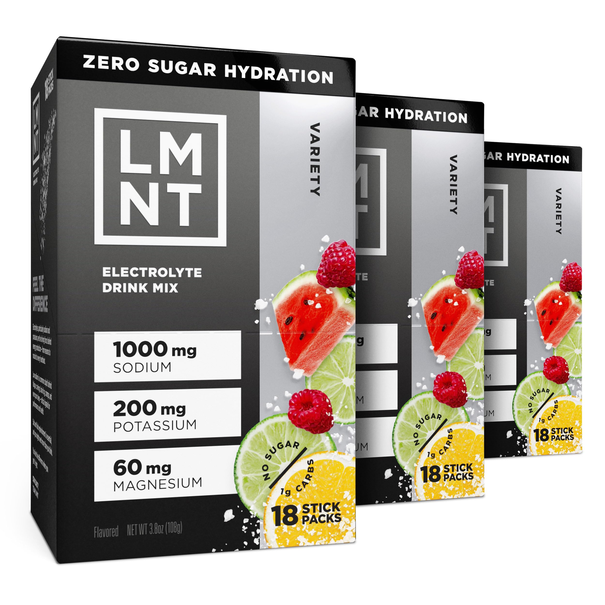 LMNT Zero Sugar Electrolytes - Variety Pack Bundle | Drink Mix | 54-Count Drink LMNT buy supplements canada