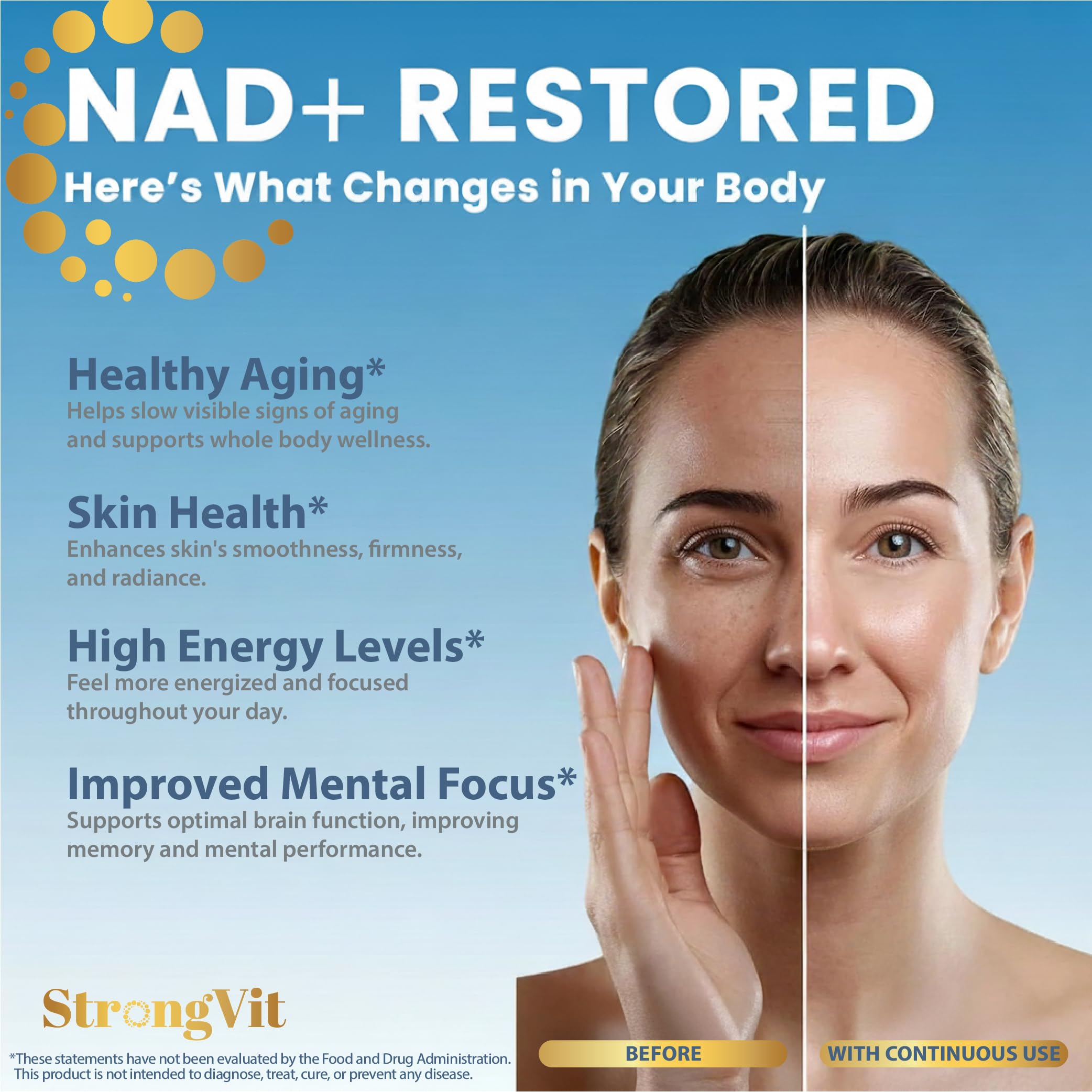 1000mg NAD Supplement with Resveratrol - Advanced Liposomal NAD+ Supplements for Men and Women - Anti-Aging Cell Regenerator - 60 NAD Plus Capsules for Energy & Cellular Health StrongVit buy supplements canada