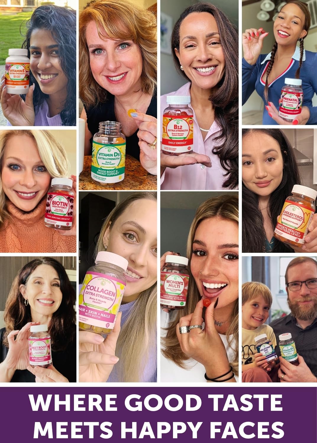 Lunakai USA Made 50 Plus Women's Multivitamin Gummies - Delicious Formula Enhanced with Essential Vitamins & Minerals for Health & Vitality - 60ct Lunakai buy supplements canada