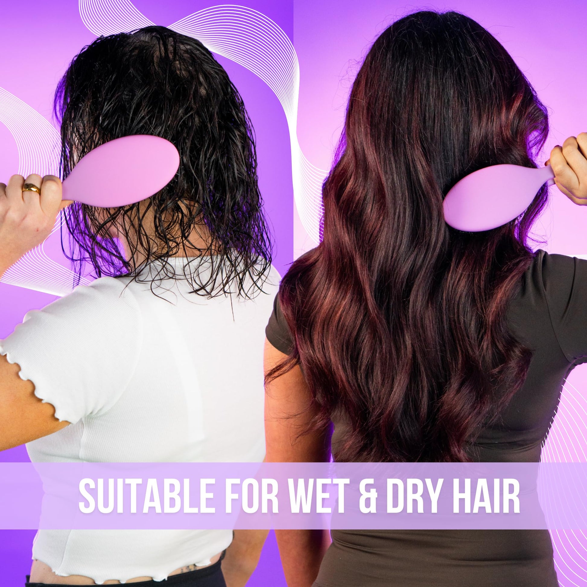 SimplyHair Ultimate Hair Extension Brush & Detangler Anti-Static, Dual Bristle Design, Soft Boar Bristle, Great for All Hair Types & Extensions - Pink & Purple Ombre Brush Ideal for Adults & Kids Simply Hair buy supplements canada