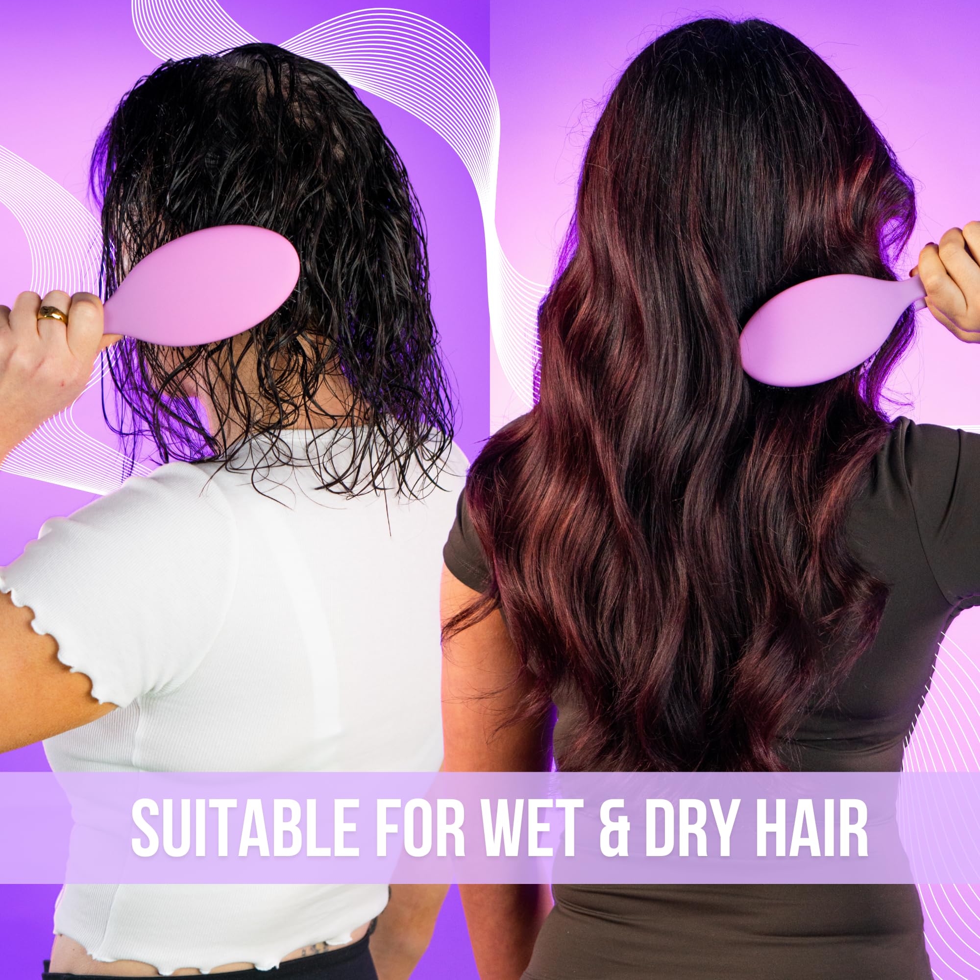 SimplyHair Ultimate Hair Extension Brush & Detangler Anti-Static, Dual Bristle Design, Soft Boar Bristle, Great for All Hair Types & Extensions - Pink & Purple Ombre Brush Ideal for Adults & Kids Simply Hair buy supplements canada