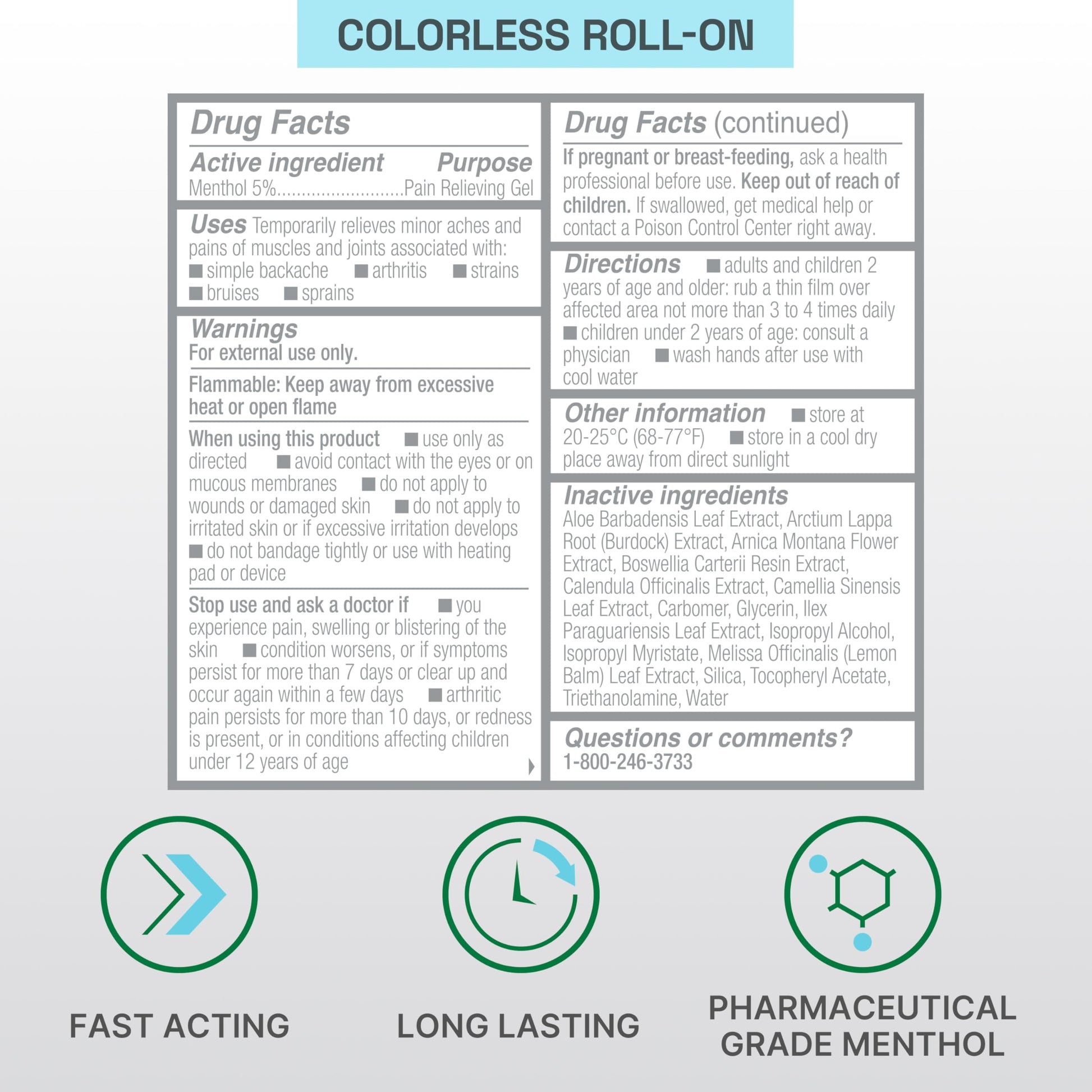 Biofreeze Professional Colorless Pain Relief Roll On, Knee & Simple Backache Relief, Arthritis Pain Reliever, Neck Pain Relief, Cooling Joint Pain Relief, Roll-On Menthol Gel 3 Fl Oz Biofreeze buy supplements canada