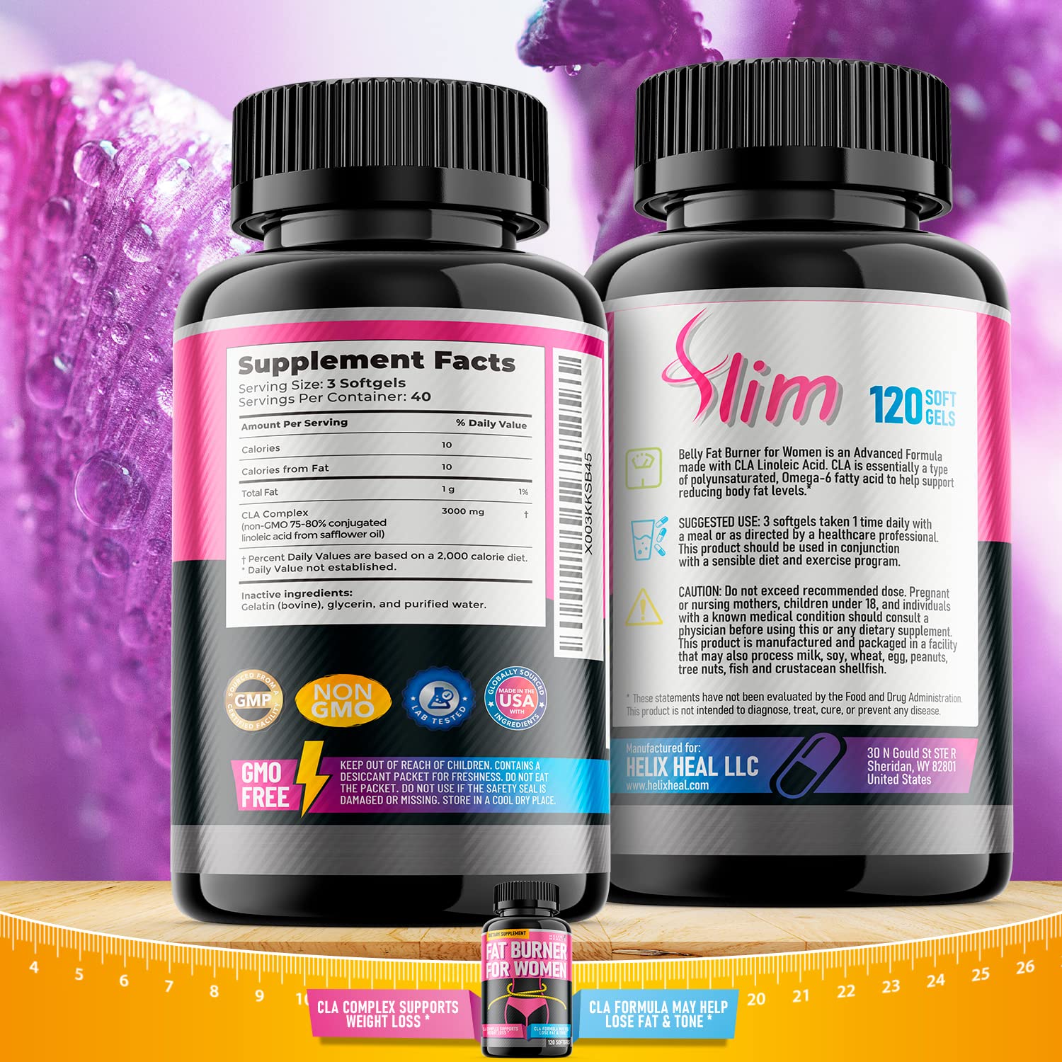 Helix Heal Belly Fat Burner for Women - Lose Stomach Fat w/Softgel Diet Pills Helix Heal buy supplements canada