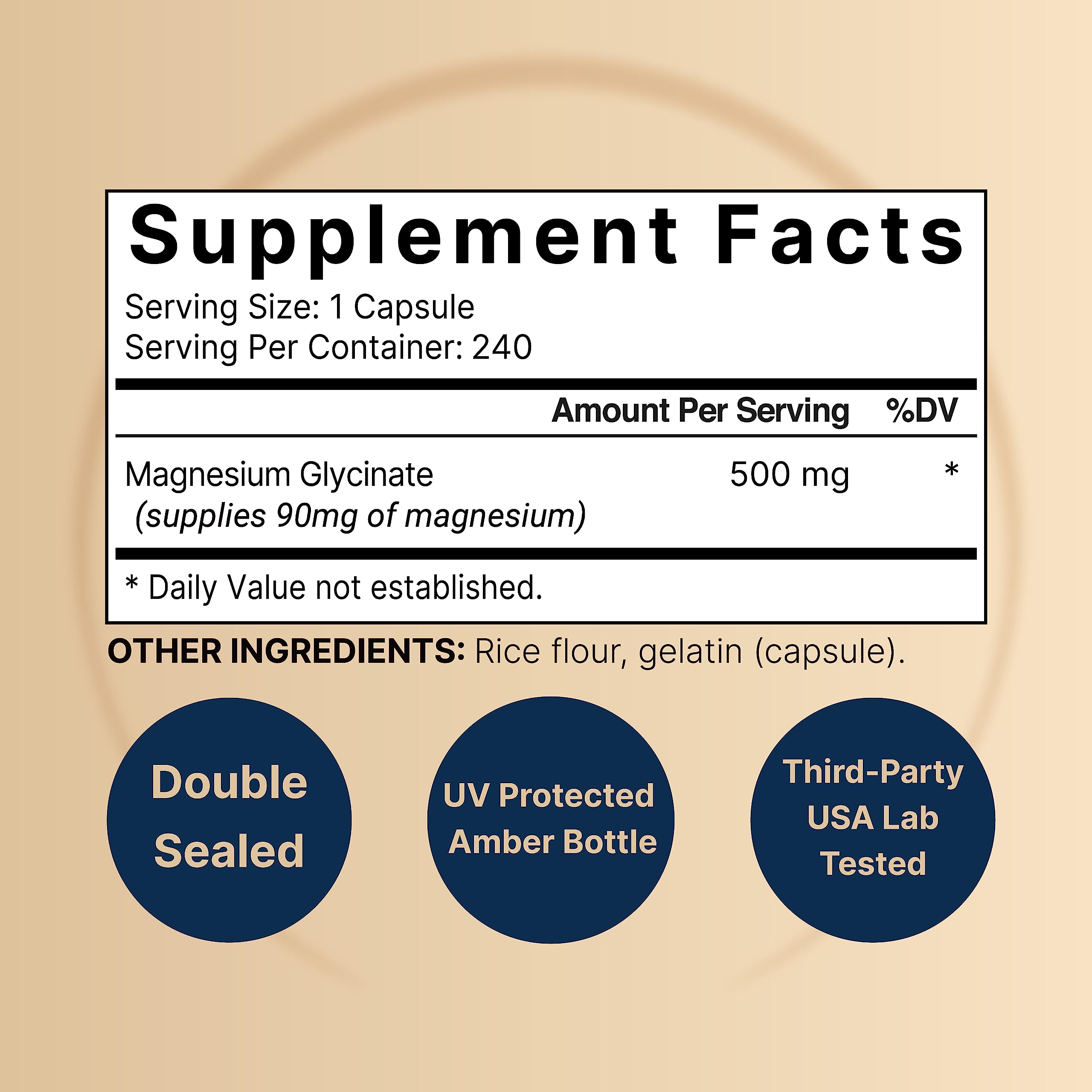 2 Pack Magnesium Glycinate 500mg, 480 Capsules – 100% Chelated for Max Absorption NatureBell buy supplements canada