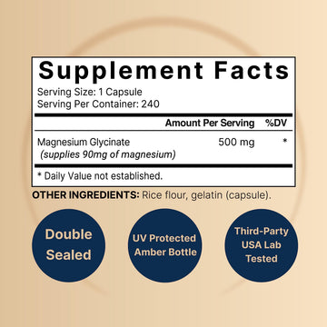 2 Pack Magnesium Glycinate 500mg, 480 Capsules – 100% Chelated for Max Absorption NatureBell buy supplements canada