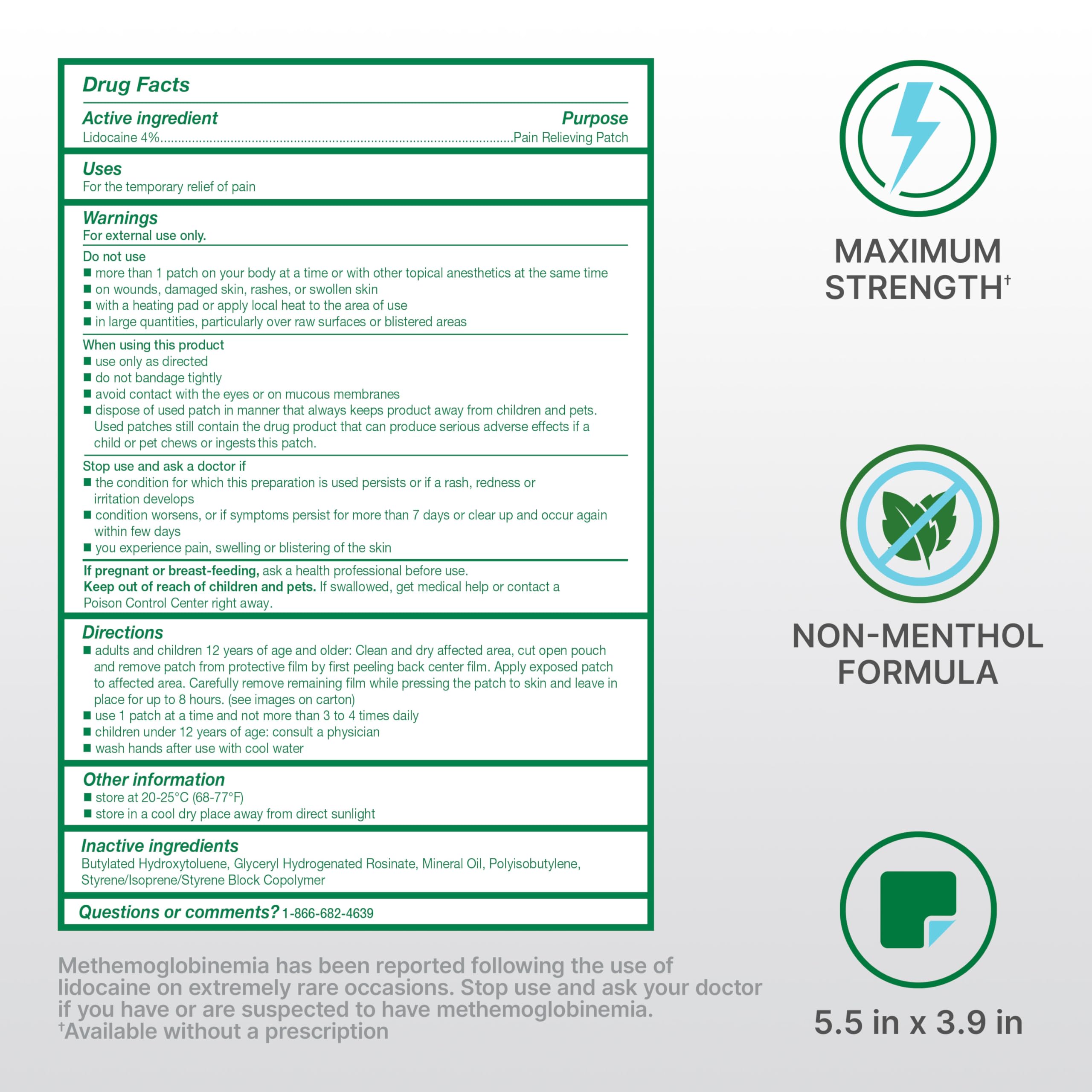 Biofreeze Ultraflex Maximum Strength 4% Lidocaine Patches, Non-Menthol, Flexible Pain Relief Patch for Lower Back, Lidocaine Patch for Neck, Knee, Shoulder, 4 Large Pain Patches Biofreeze buy supplements canada